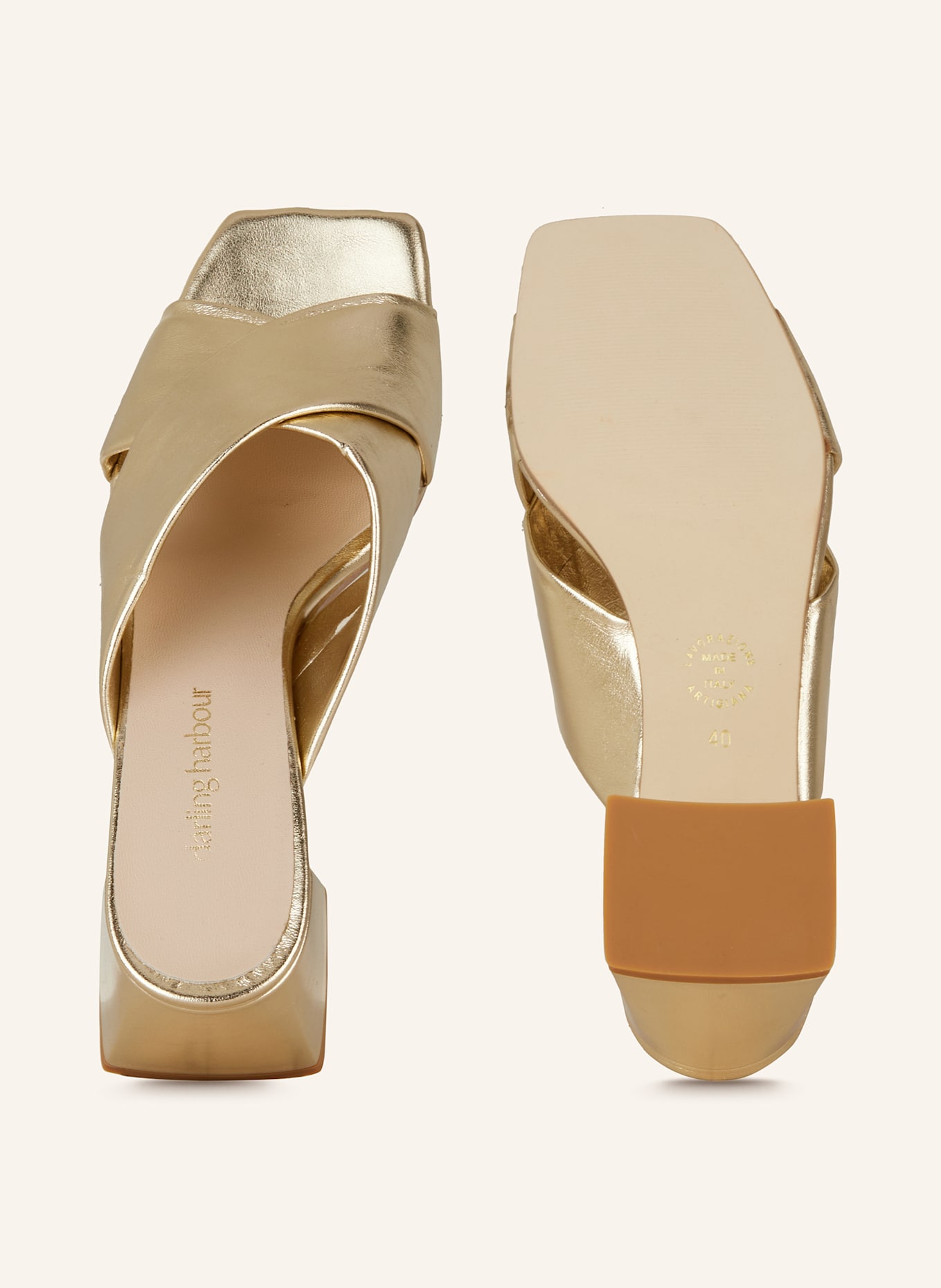 darling harbour Mules: GOLD