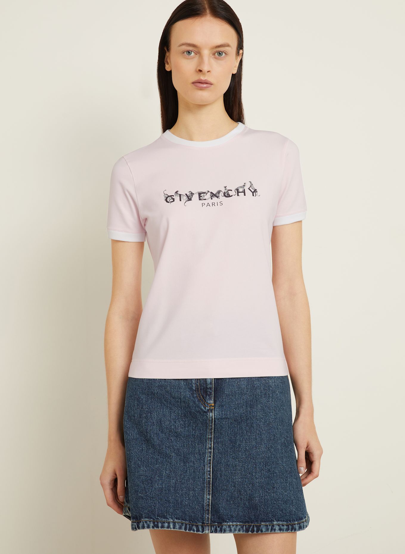 GIVENCHY T-Shirt: ROSA/ SCHWARZ