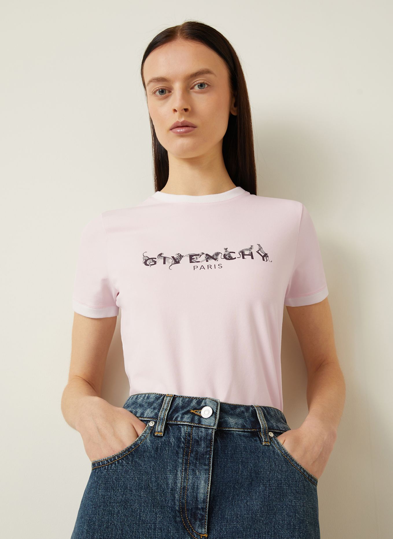 GIVENCHY T-Shirt: ROSA/ SCHWARZ