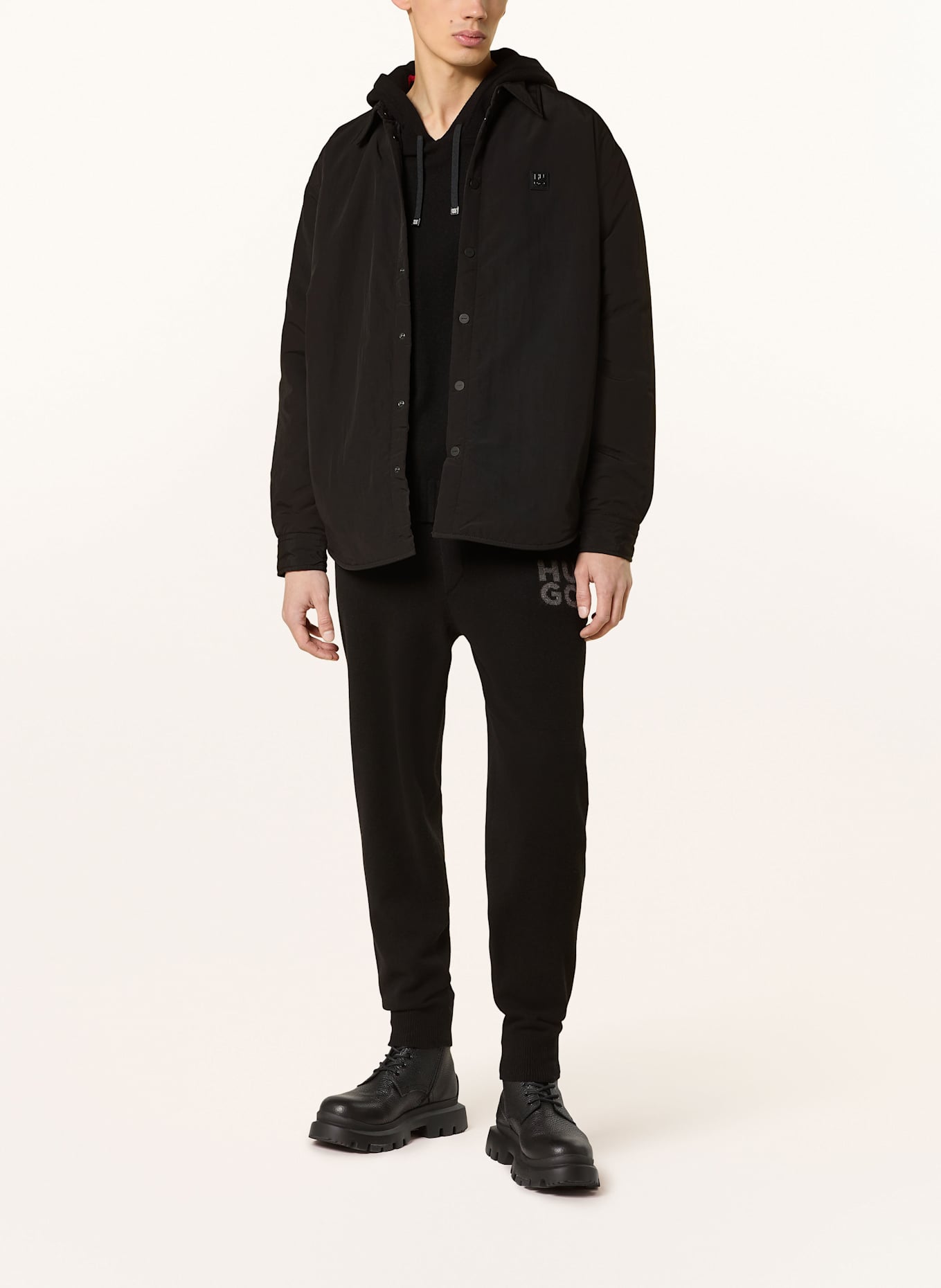 HUGO Overjacket ELLISOE: SCHWARZ