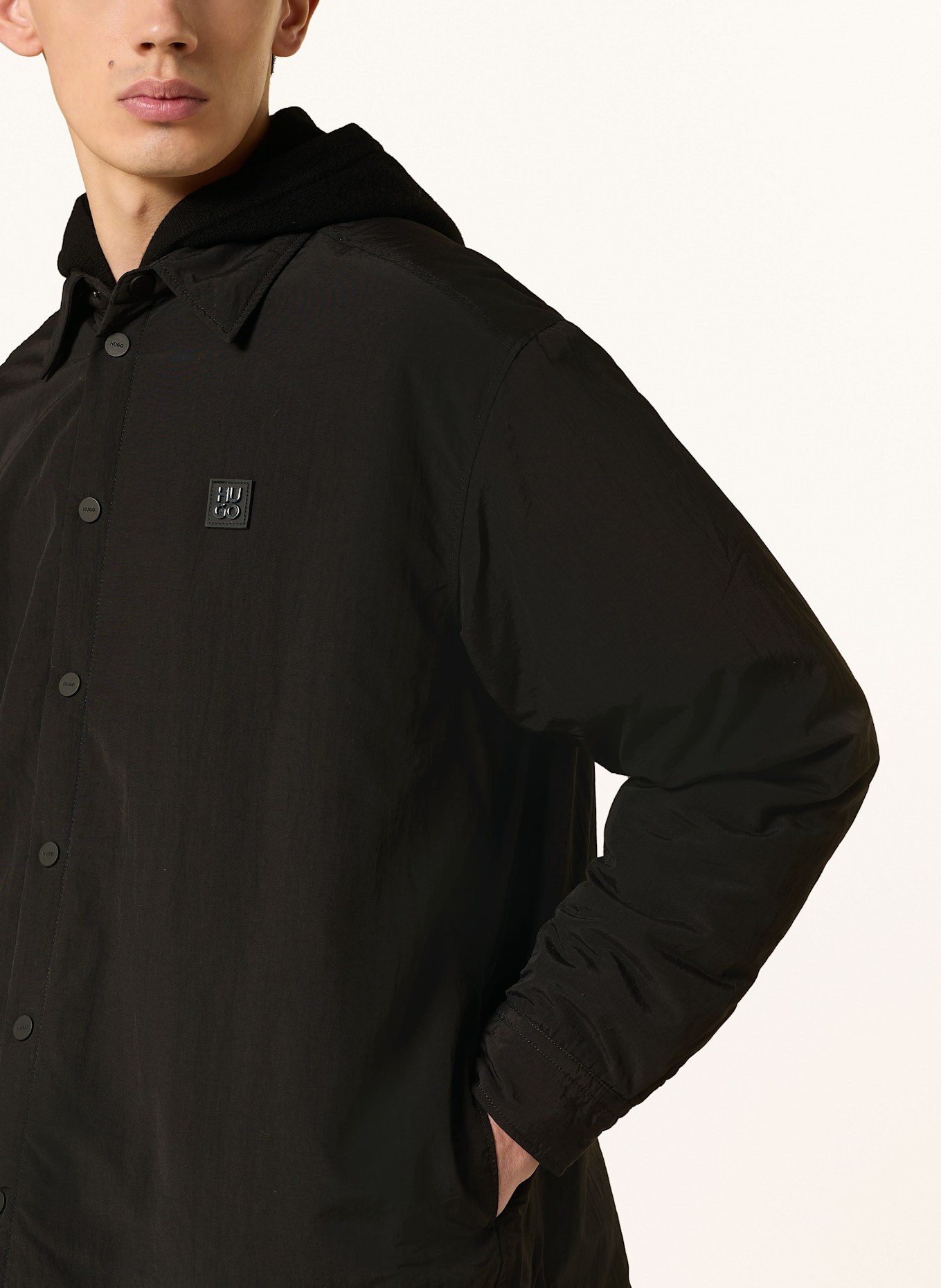 HUGO Overjacket ELLISOE: SCHWARZ