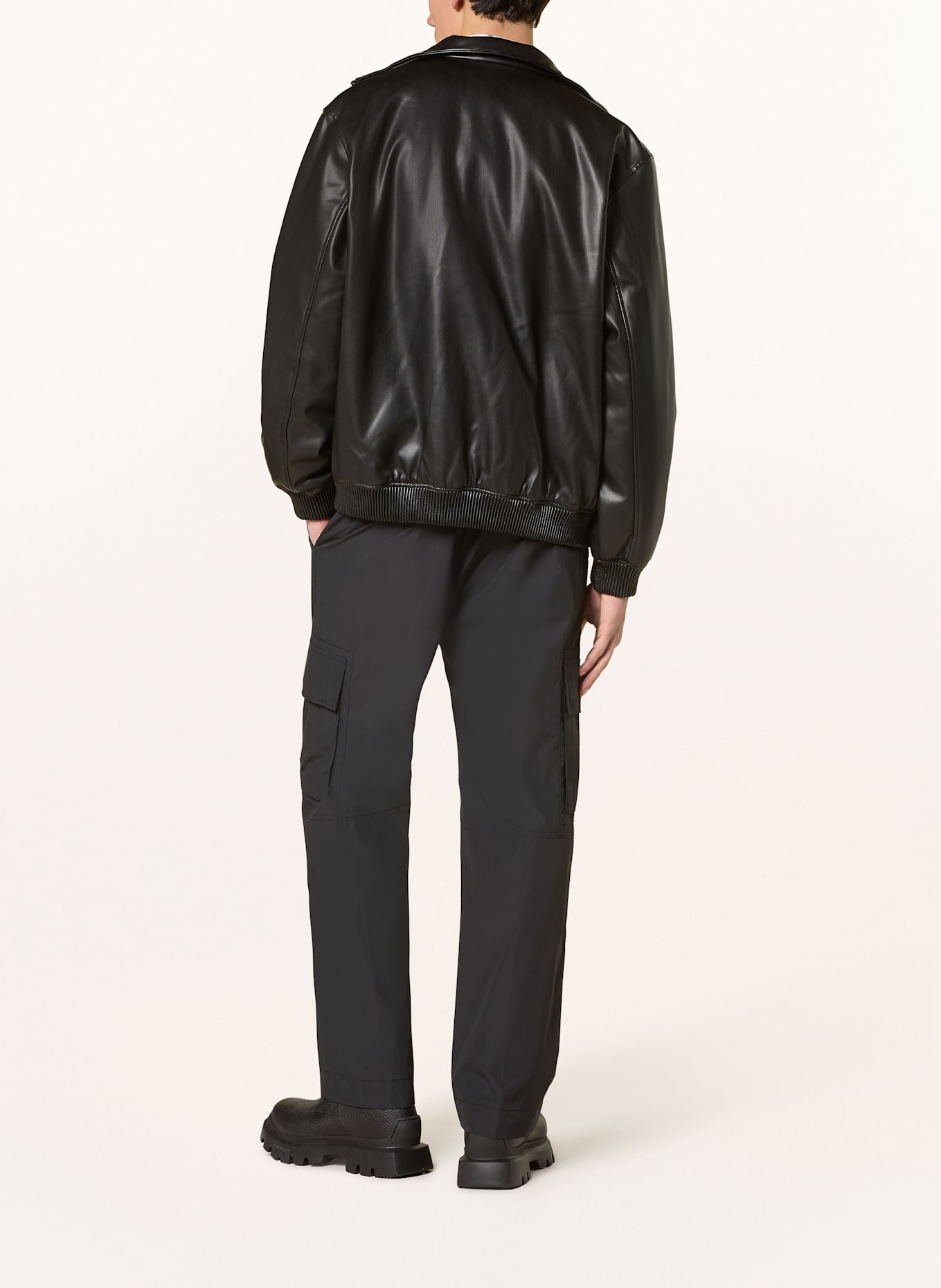 HUGO Cargobroek GEZA251 Regular Fit: ZWART