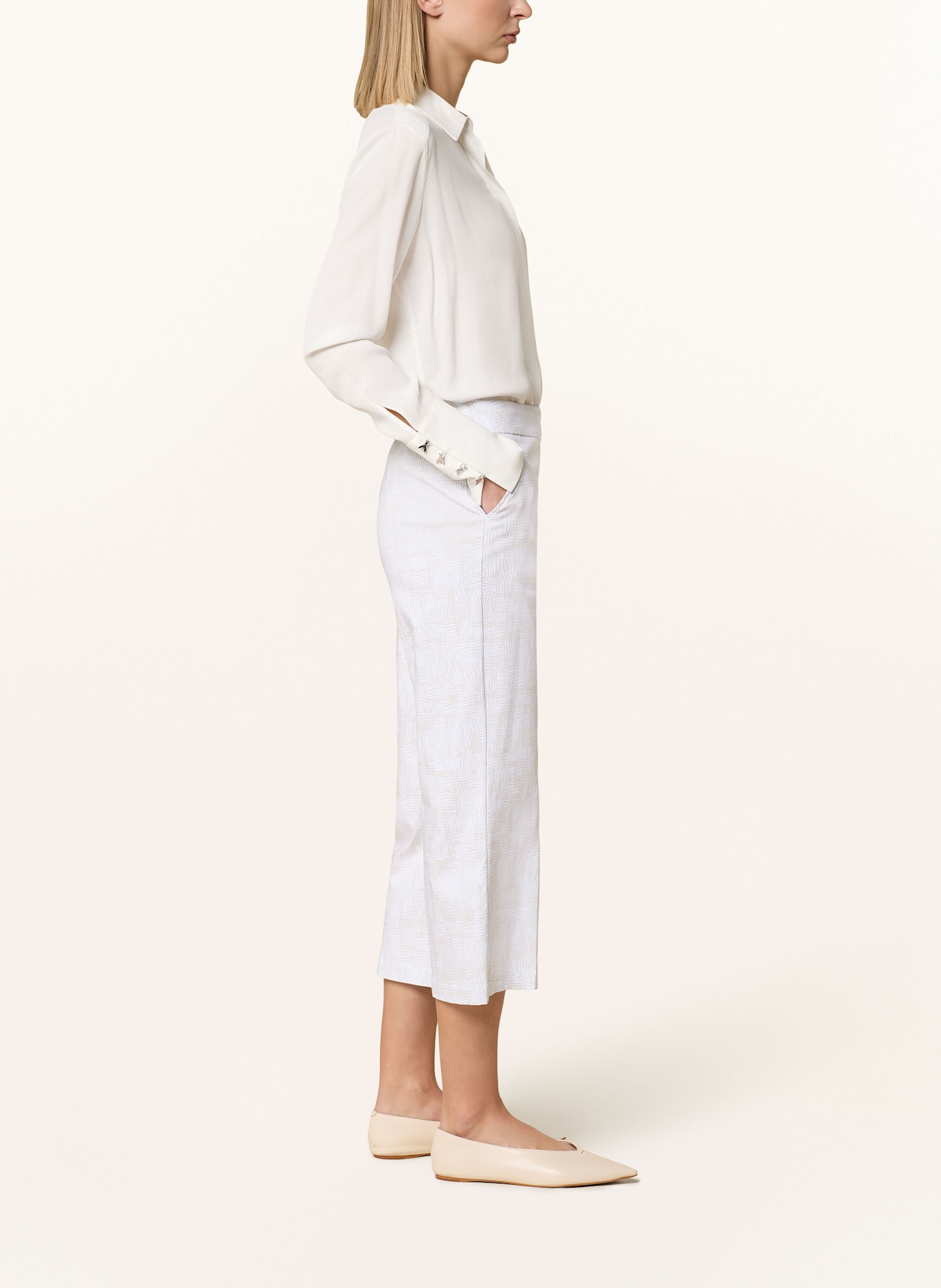 Joseph Ribkoff 7/8-Hose: BEIGE / WEISS