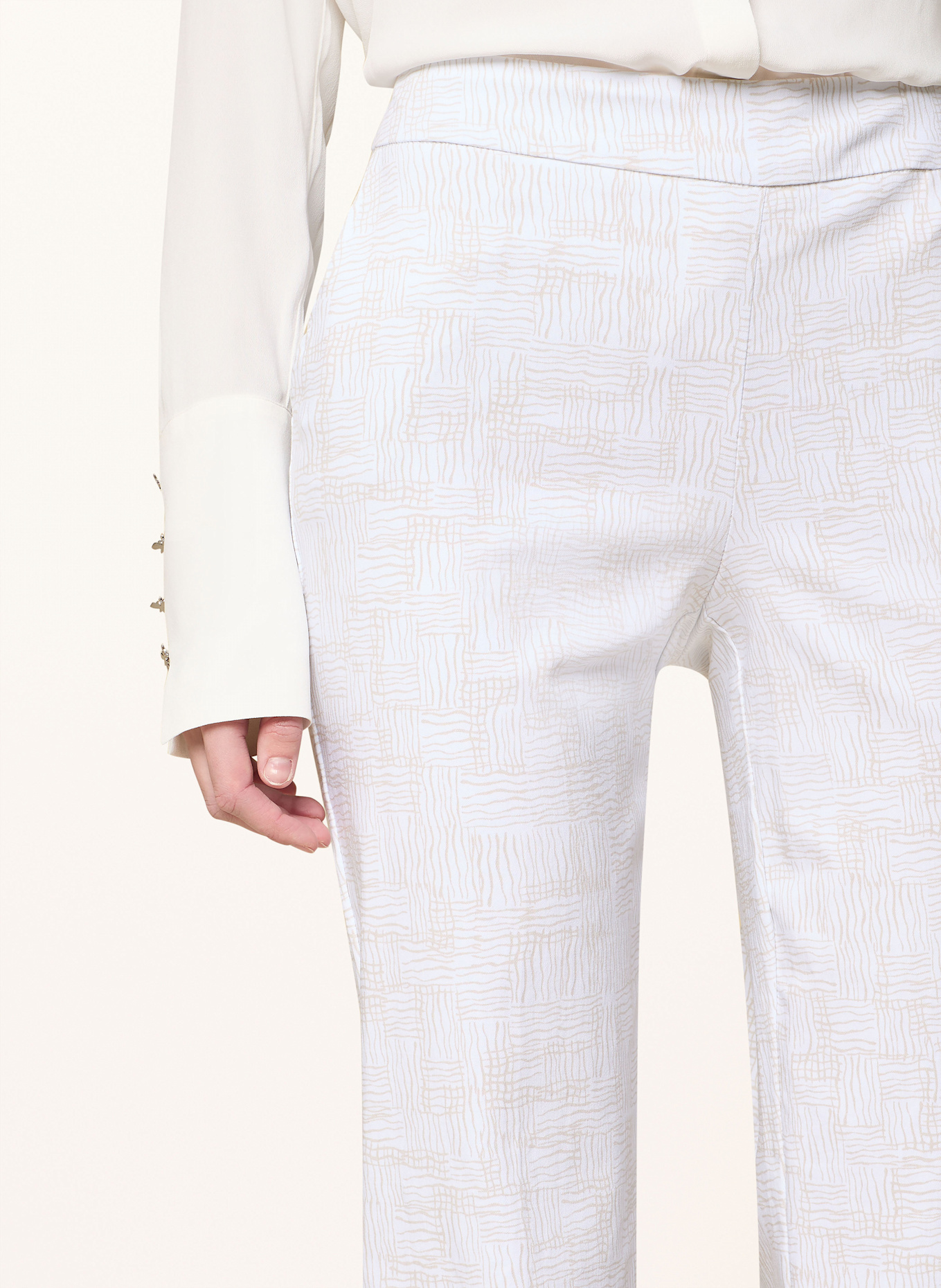 Joseph Ribkoff 7/8-Hose: BEIGE / WEISS