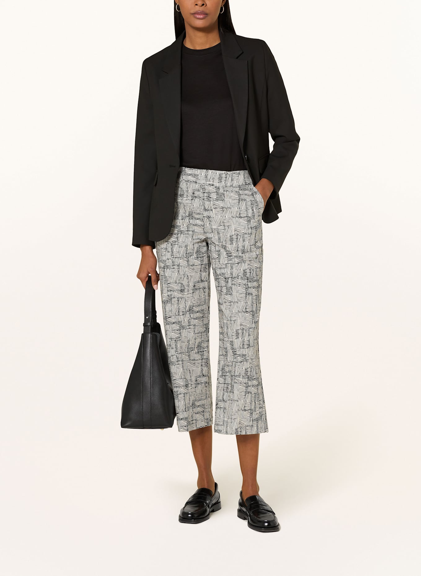 Joseph Ribkoff 7/8 pants: BEIGE / BLACK