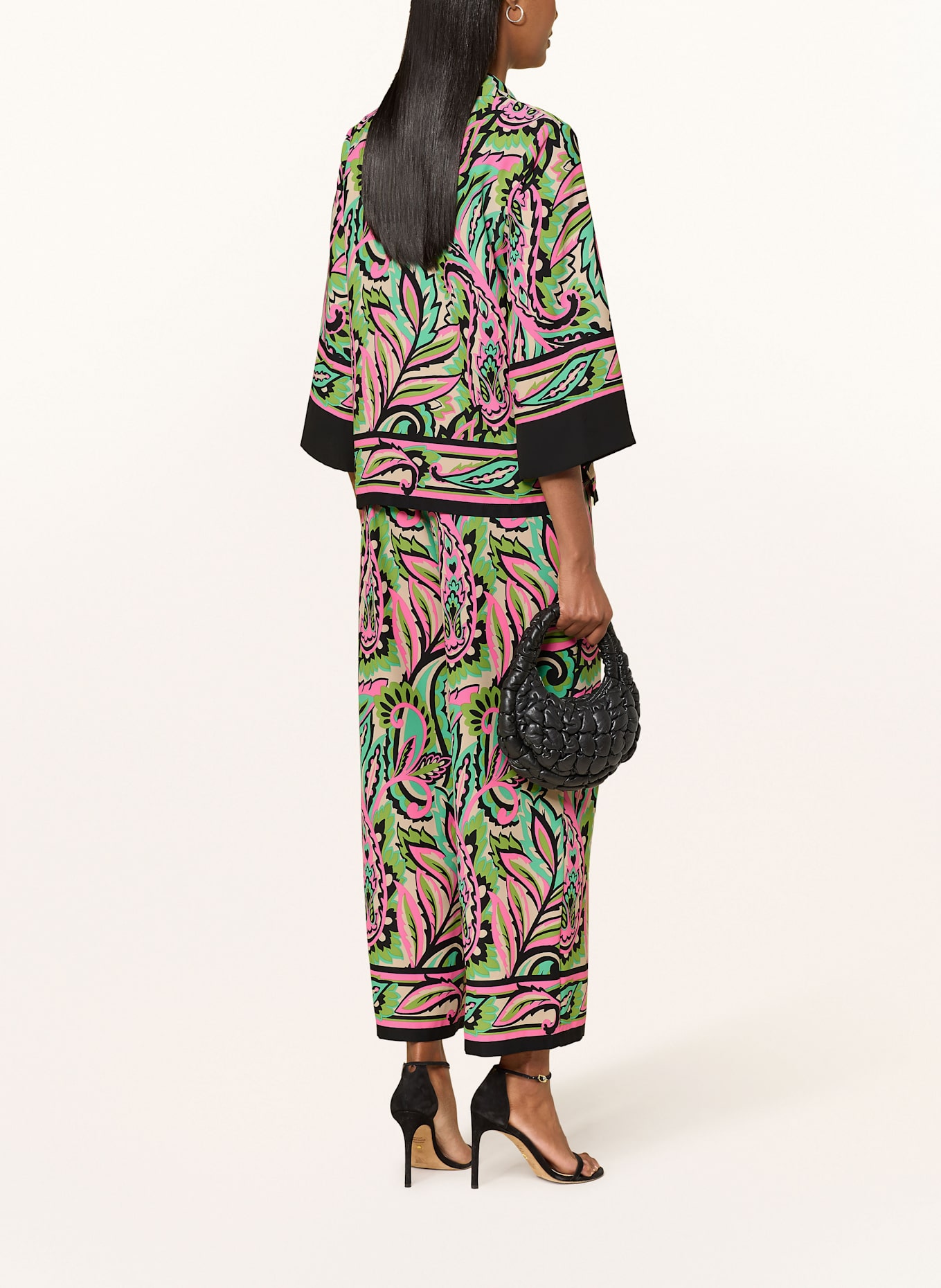 Joseph Ribkoff Blusenshirt mit 3/4-Arm: SCHWARZ / GRÜN / NEONPINK