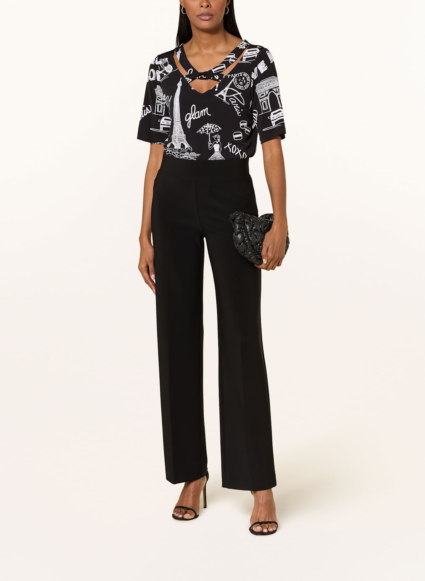 Joseph Ribkoff T-Shirt: SCHWARZ / WEISS