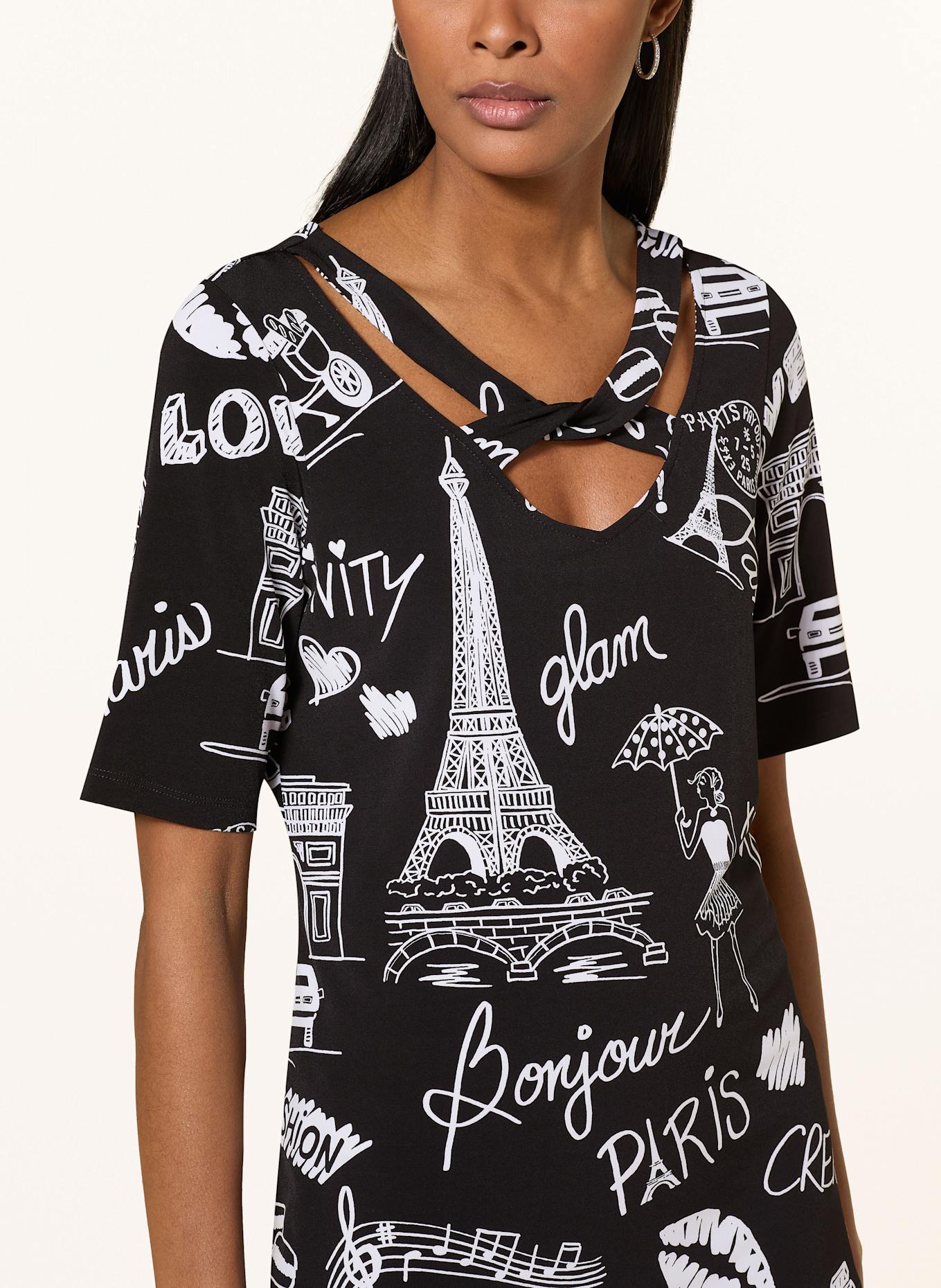 Joseph Ribkoff T-Shirt: SCHWARZ / WEISS