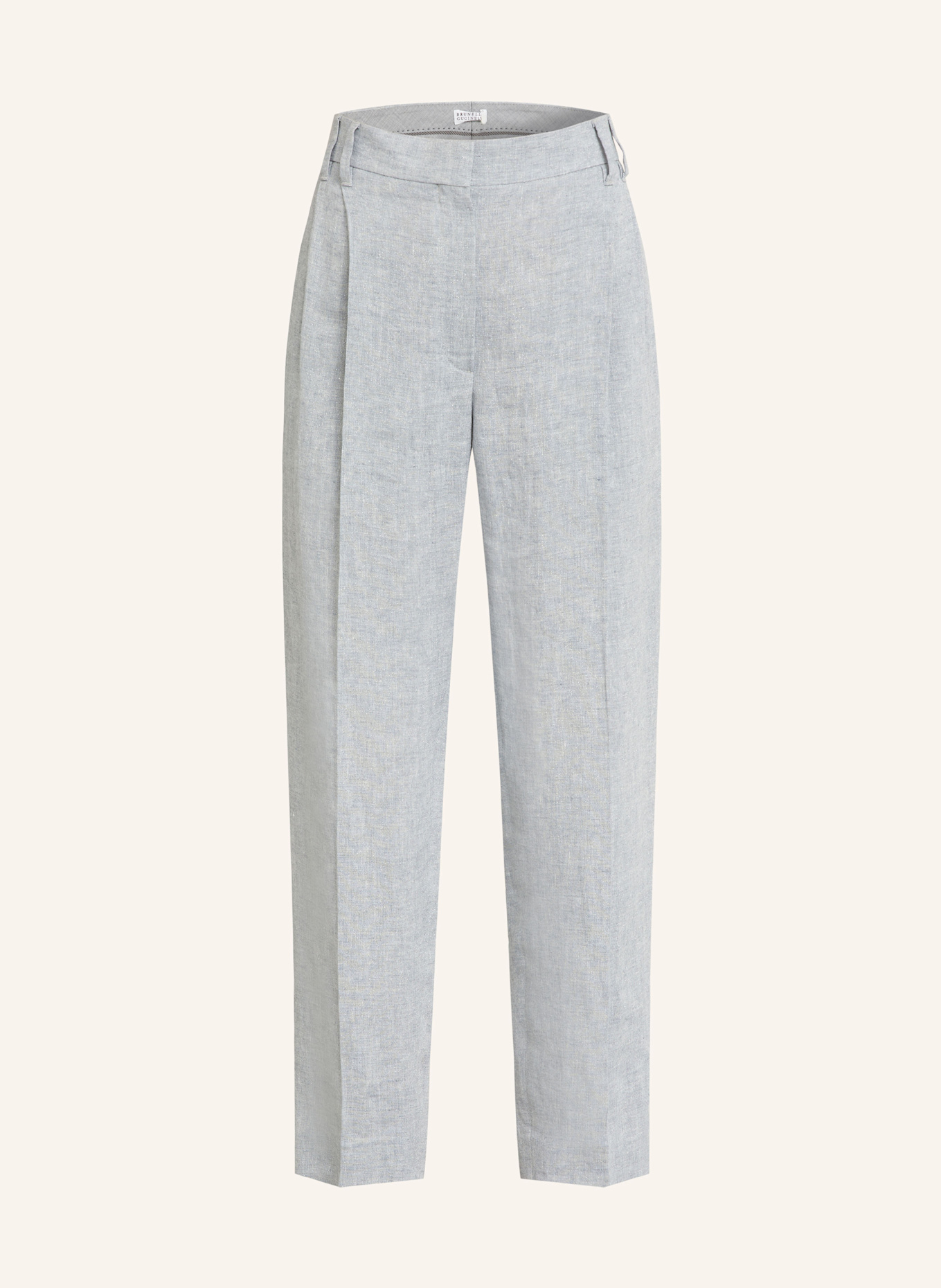BRUNELLO CUCINELLI Leinenhose mit Glitzergarn, Farbe: BLAUGRAU (Bild 1)
