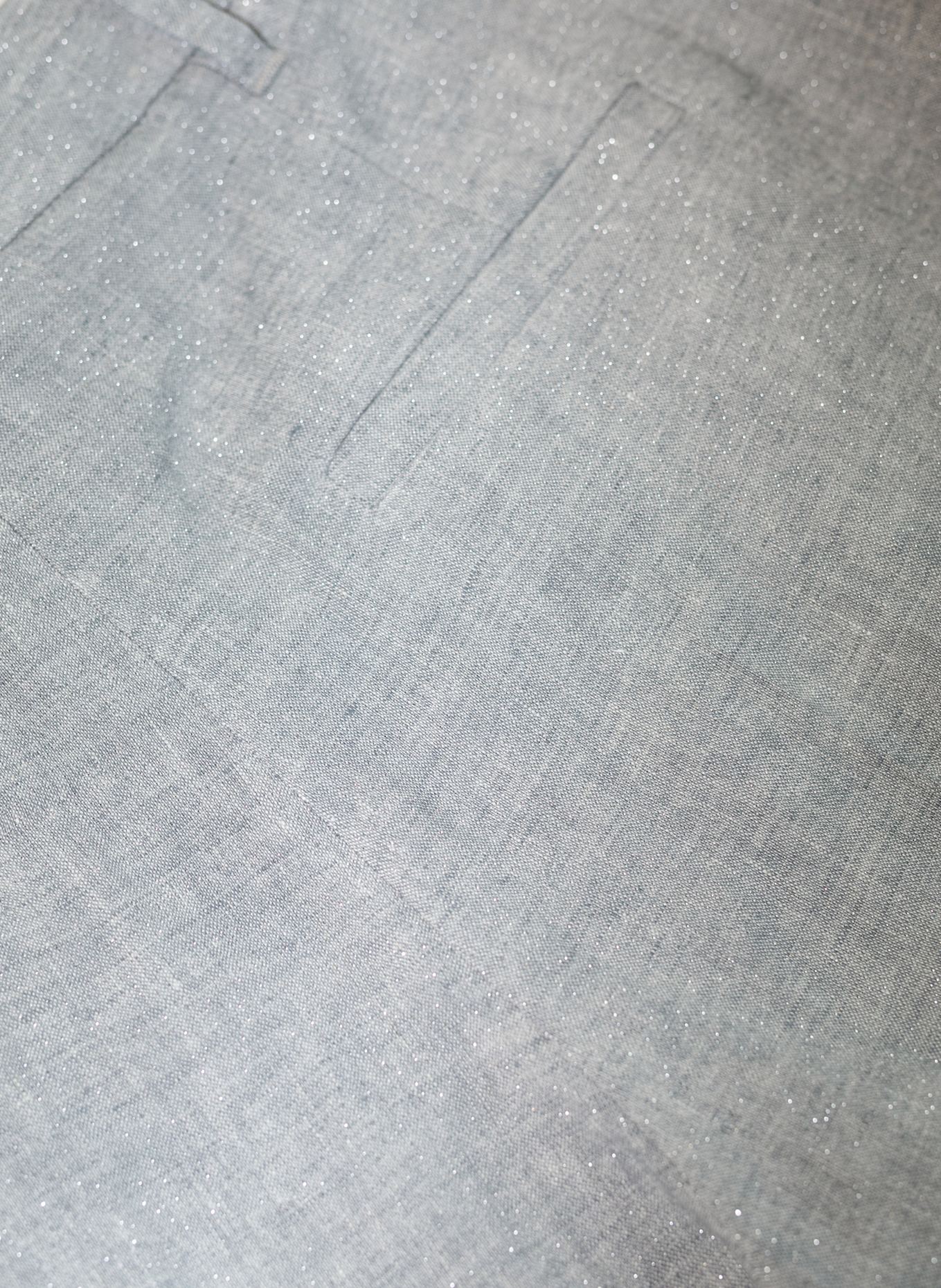 BRUNELLO CUCINELLI Leinenhose mit Glitzergarn, Farbe: BLAUGRAU (Bild 7)