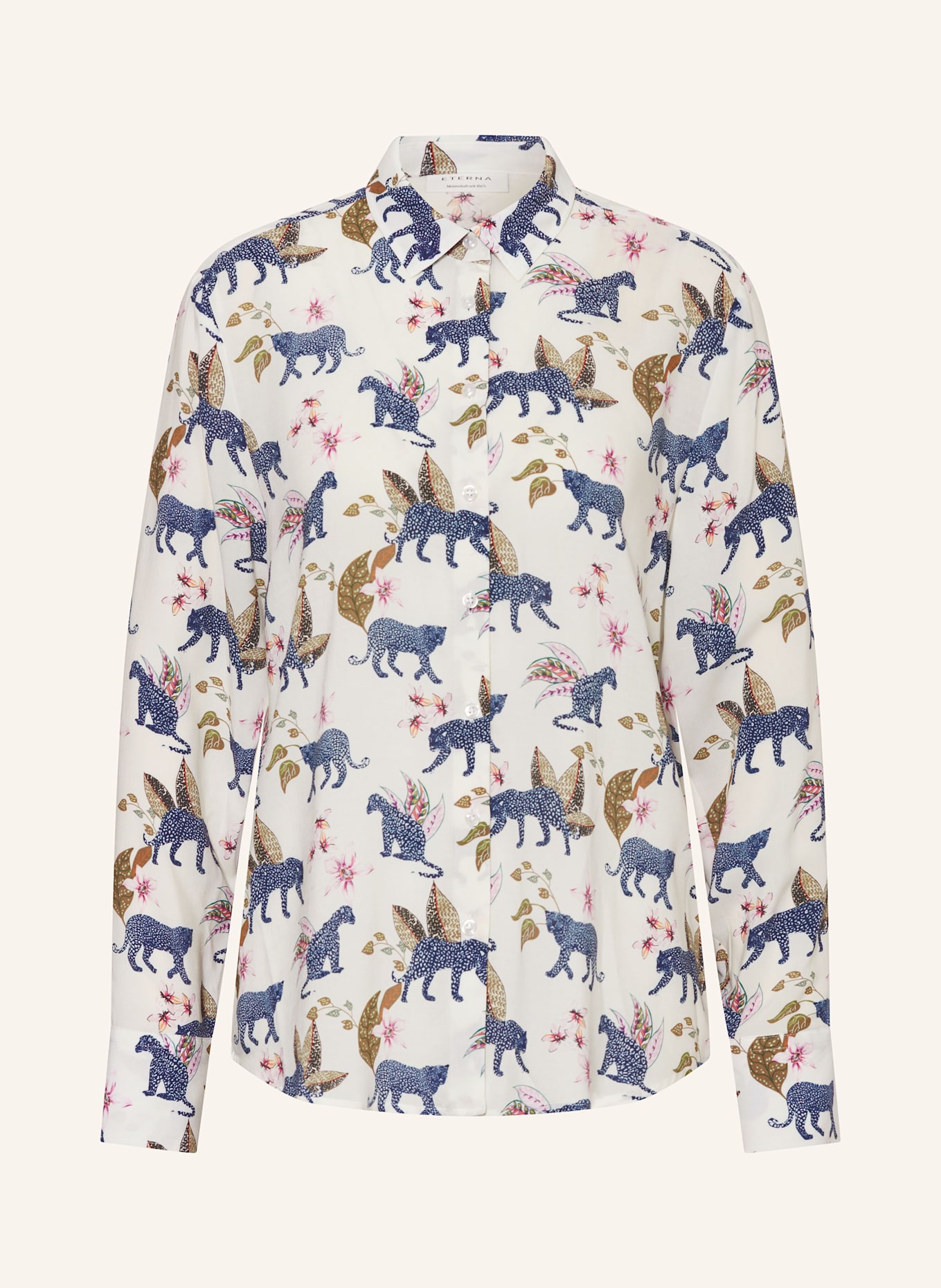 ETERNA Shirt blouse: BLUE/ KHAKI/ FUCHSIA