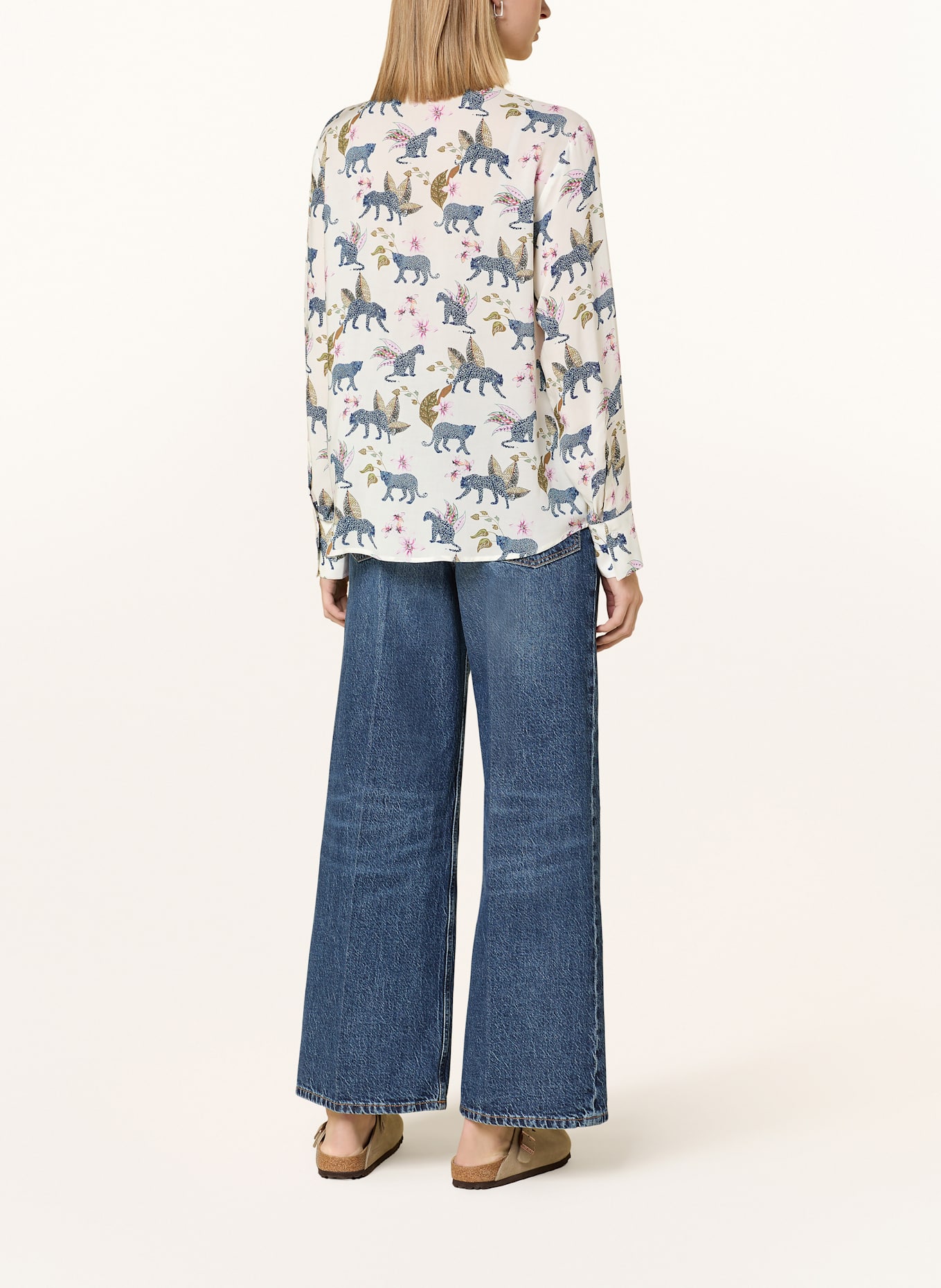 ETERNA Shirt blouse: BLUE/ KHAKI/ FUCHSIA