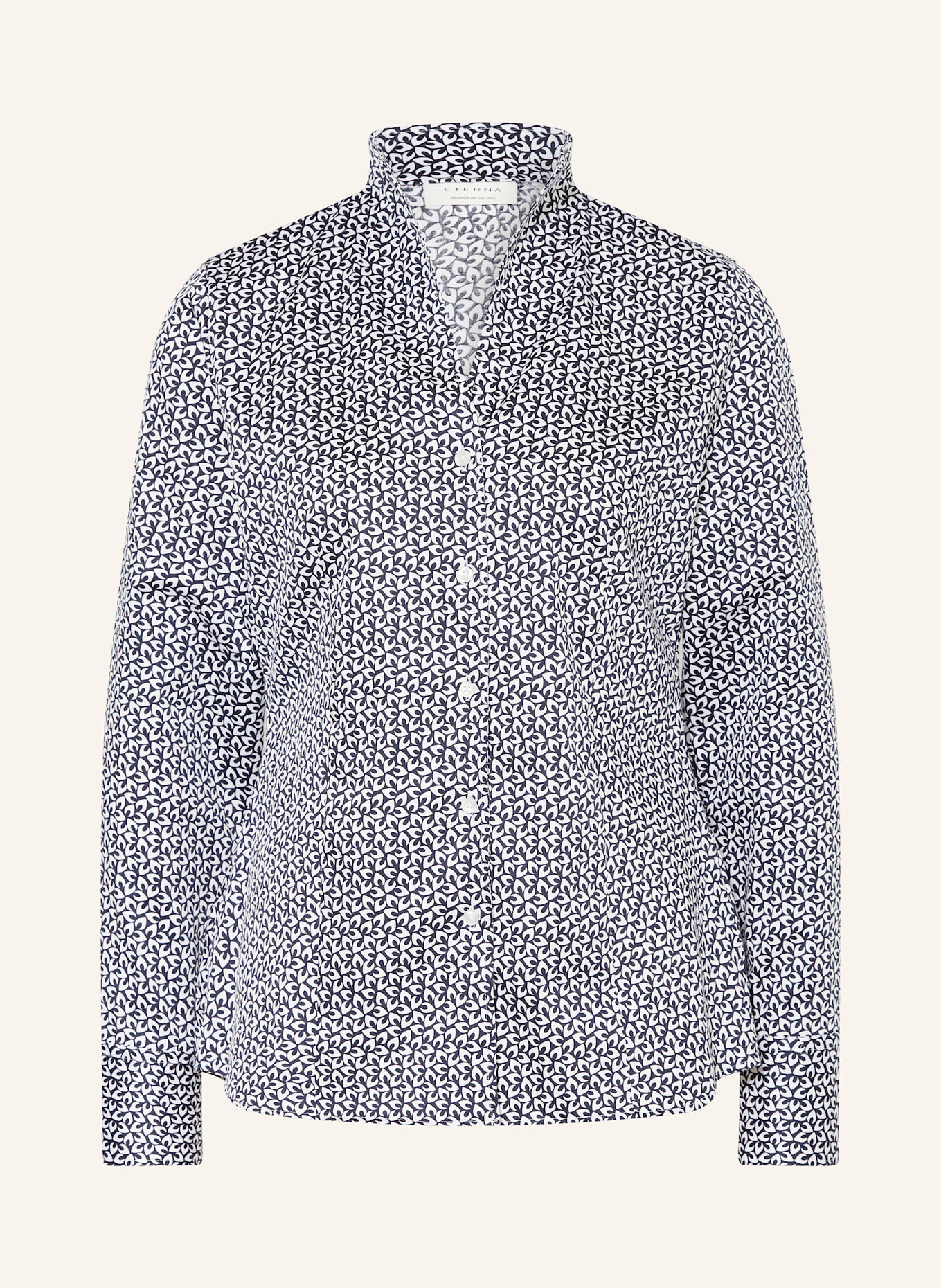 ETERNA Blouse: DARK BLUE/ WHITE