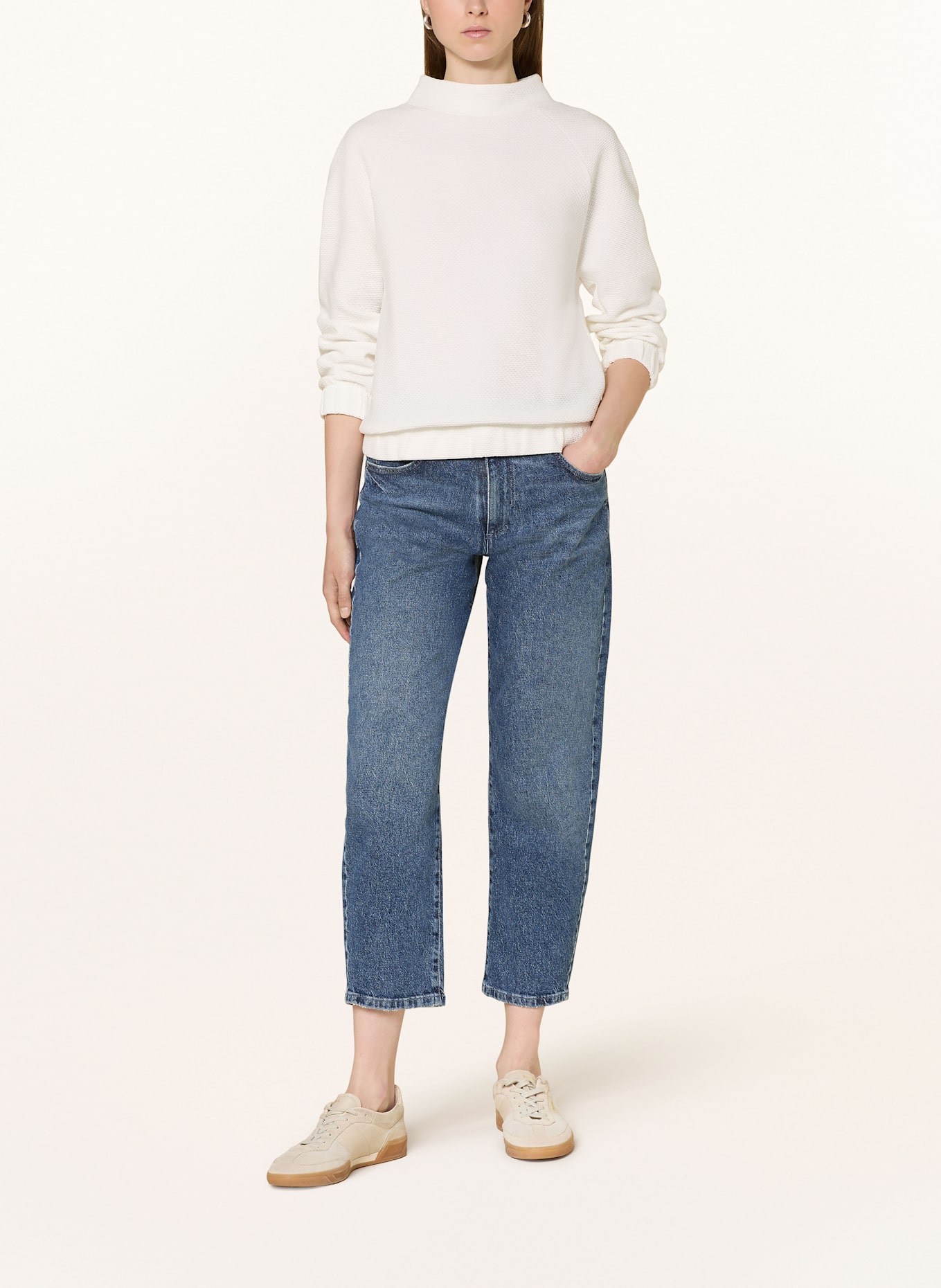 OPUS Bluza nierozpinana GORLE: BIAŁY