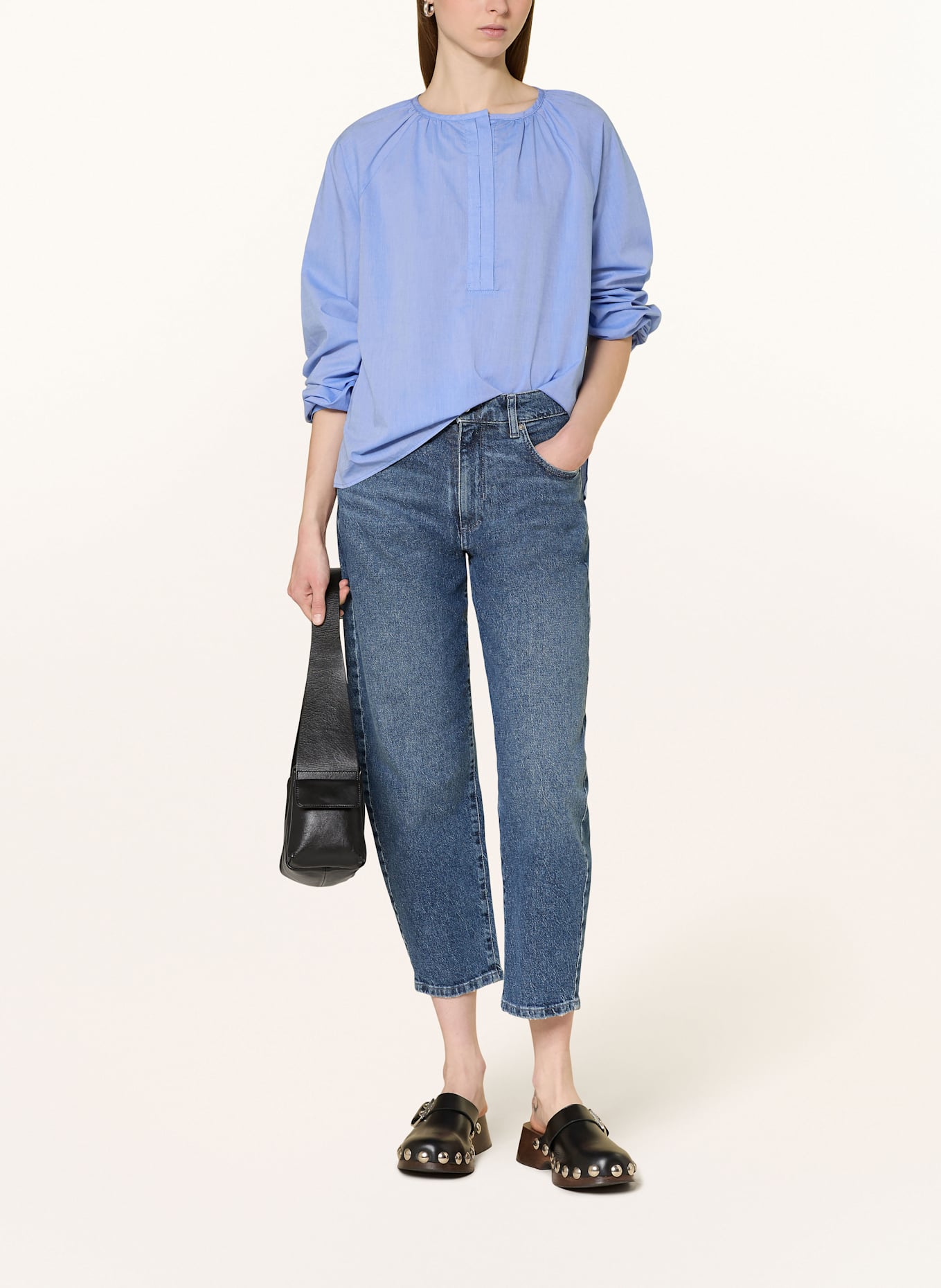 OPUS Blusenshirt FIDORA: HELLBLAU