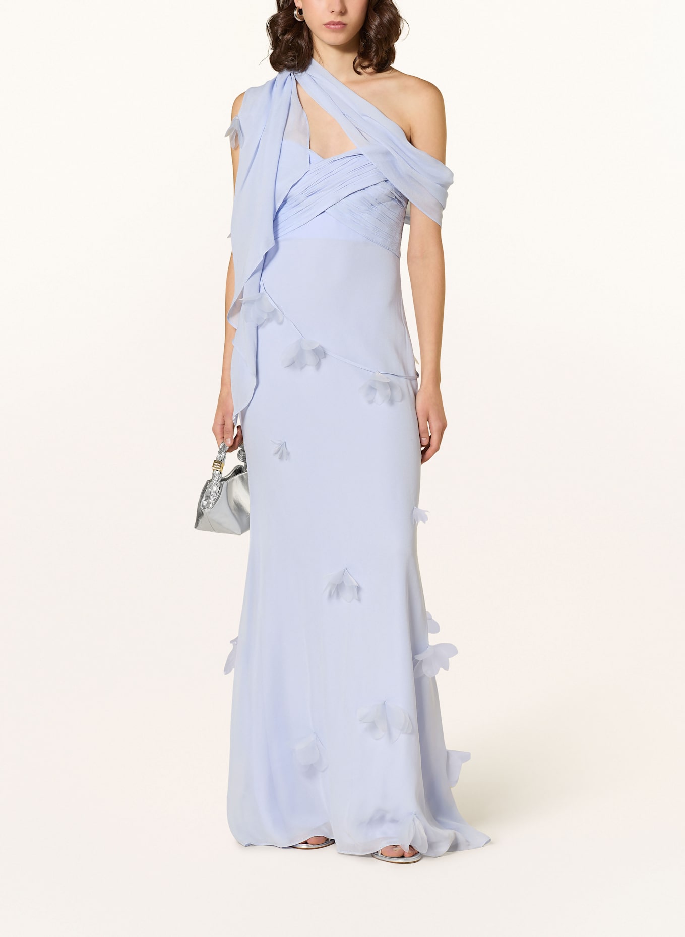 self-portrait Set: Abendkleid und Stola: HELLBLAU