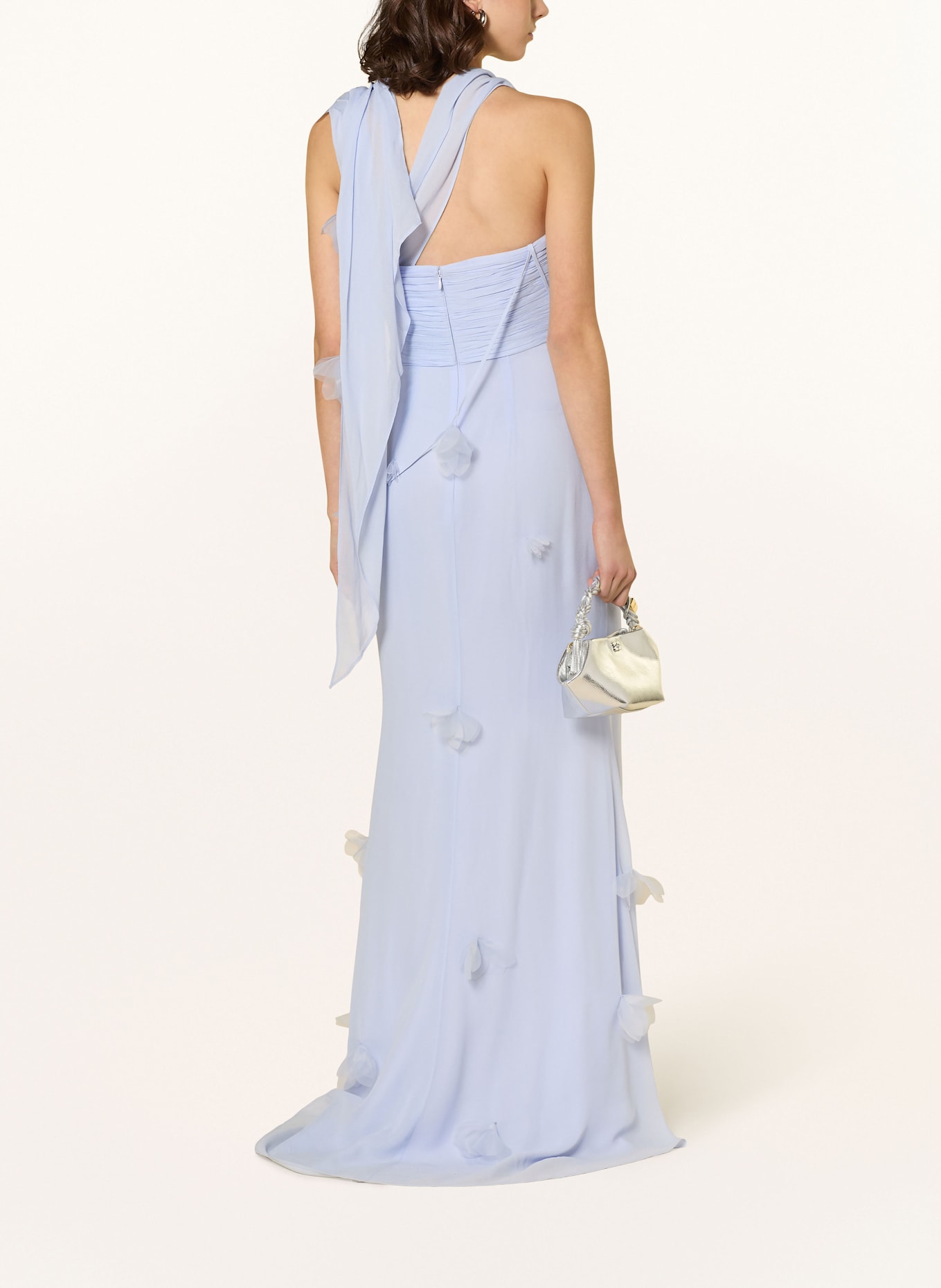 self-portrait Set: Abendkleid und Stola: HELLBLAU