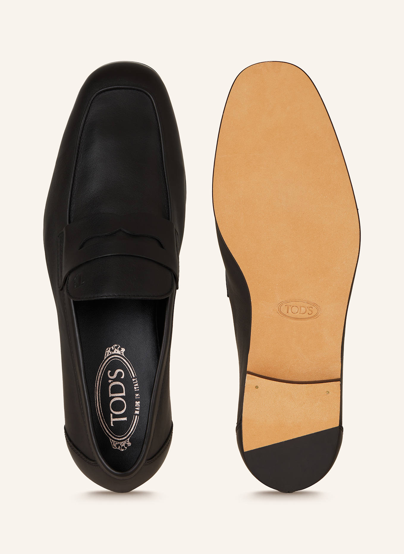TOD'S Penny loafers: CZARNY