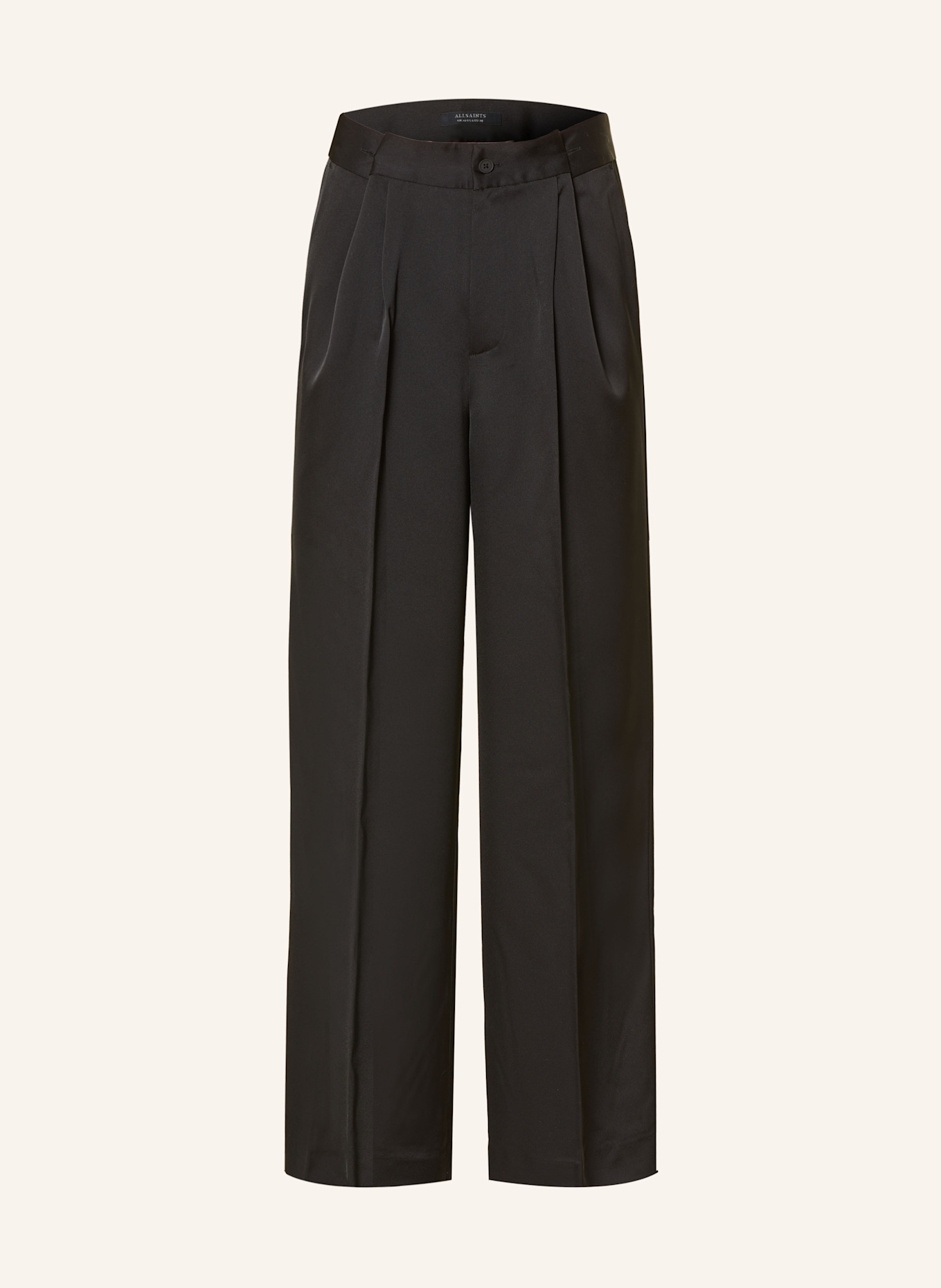 ALLSAINTS Satin wide leg panelled trousers MYRTLE, Color: BLACK (Image 1)
