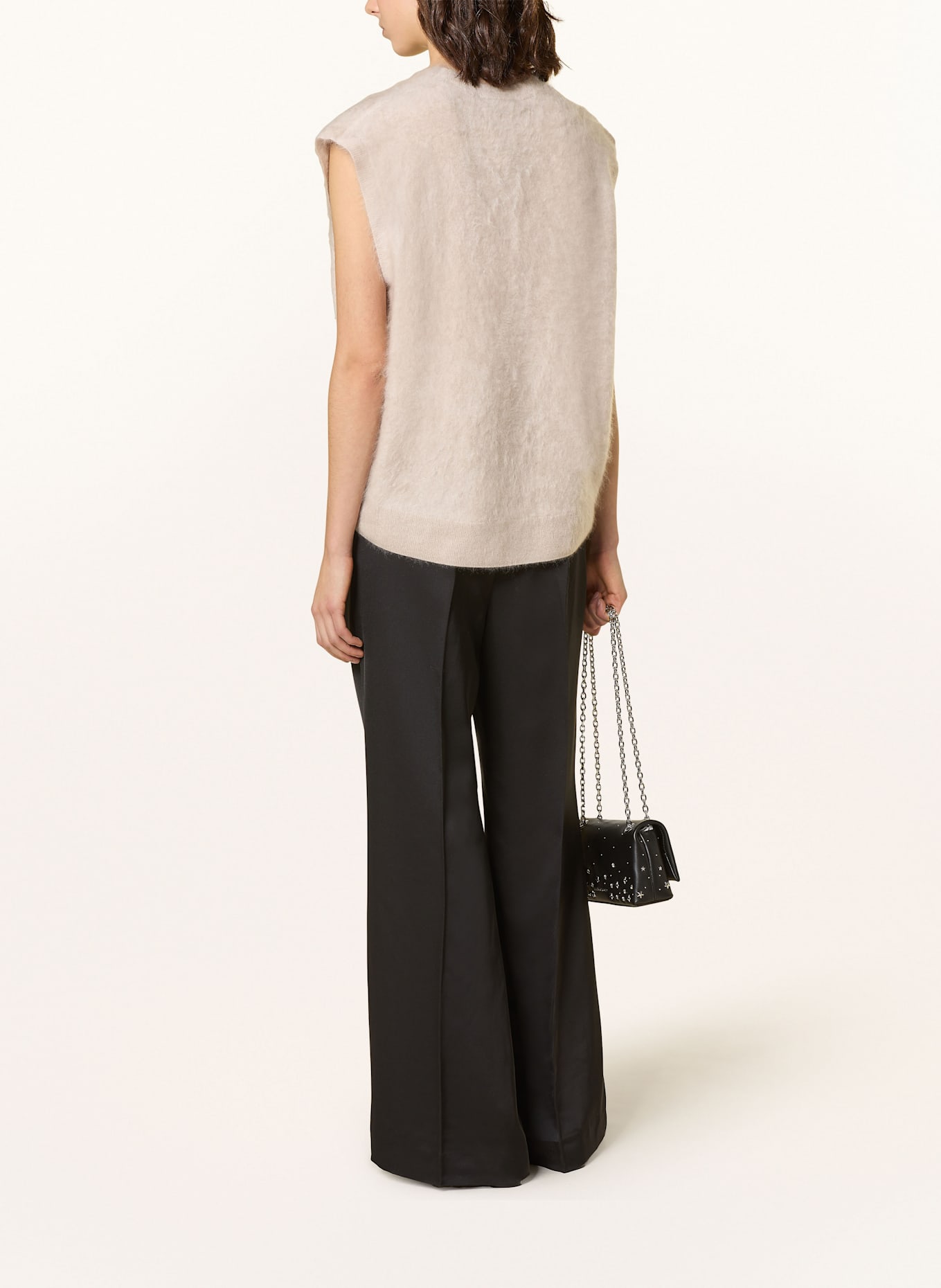 ALLSAINTS Satin wide leg panelled trousers MYRTLE, Color: BLACK (Image 3)