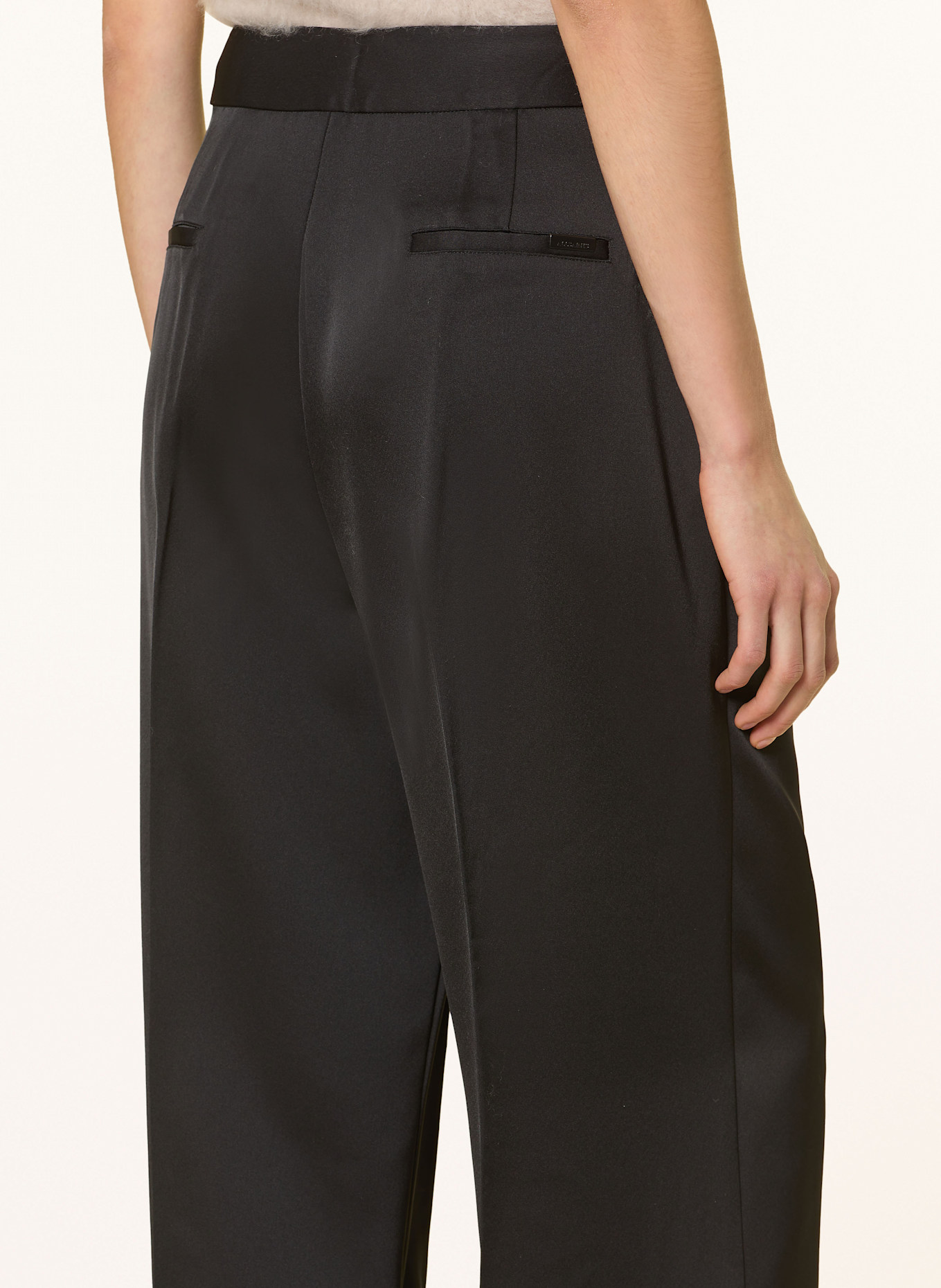 ALLSAINTS Satin wide leg panelled trousers MYRTLE, Color: BLACK (Image 5)