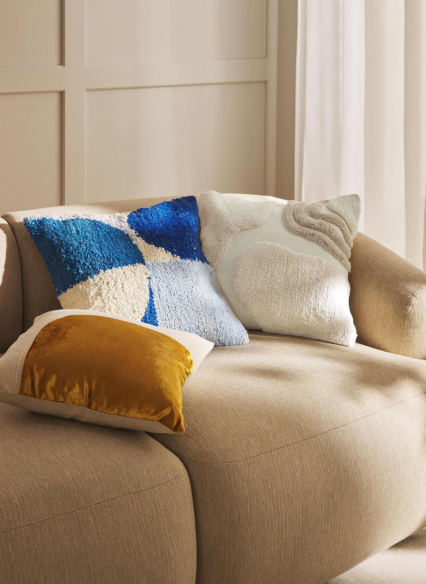 Westwing Collection Decorative cushion cover CORALINE: CREAM / BEIGE