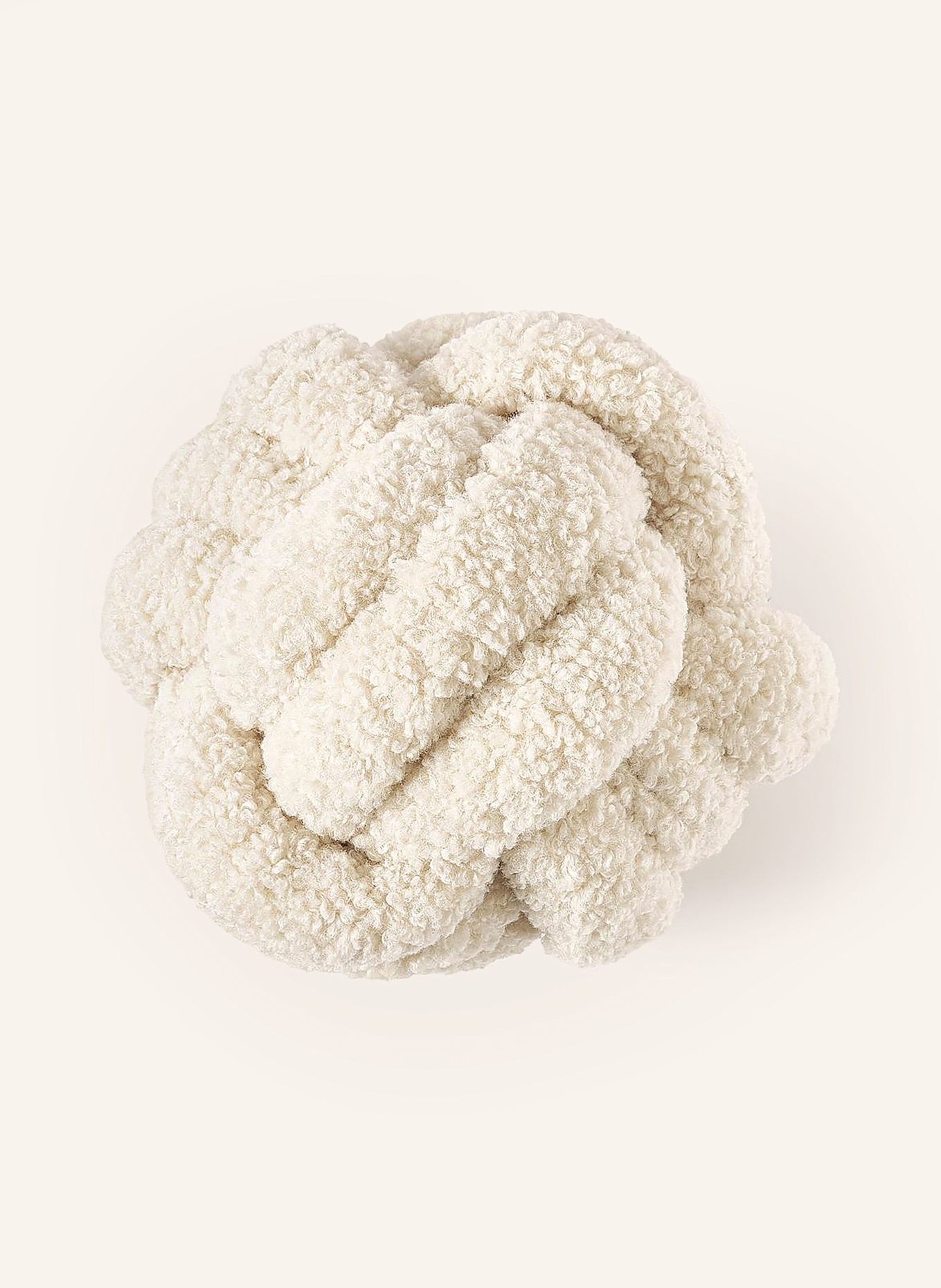 Westwing Collection Dekokissen DOTTY aus Teddyfell: CREME