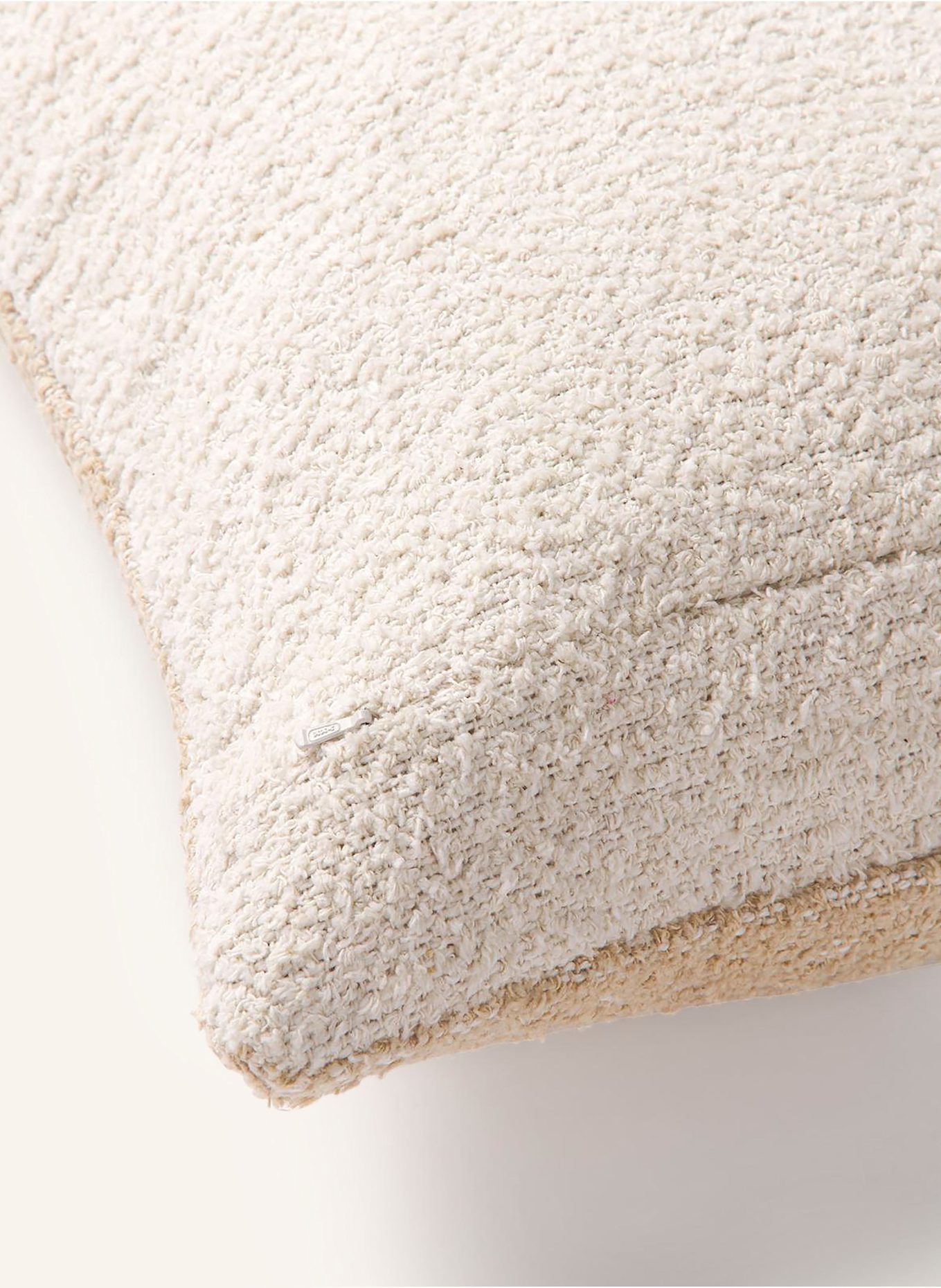 Westwing Collection Dekokissenhülle LAGO aus Tweed: CREME / BEIGE