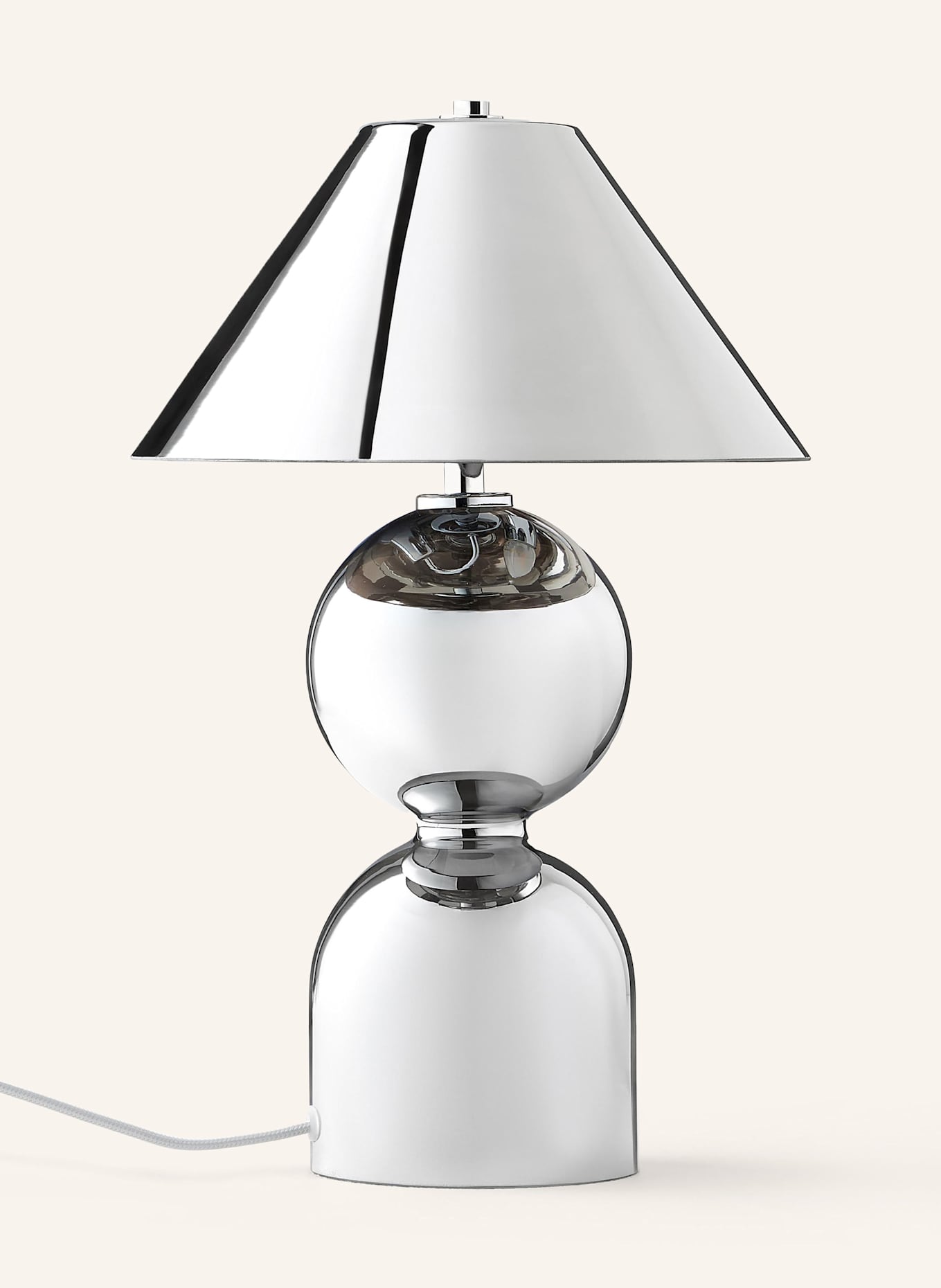 Westwing Collection Tischleuchte DANIELLE: SILBER