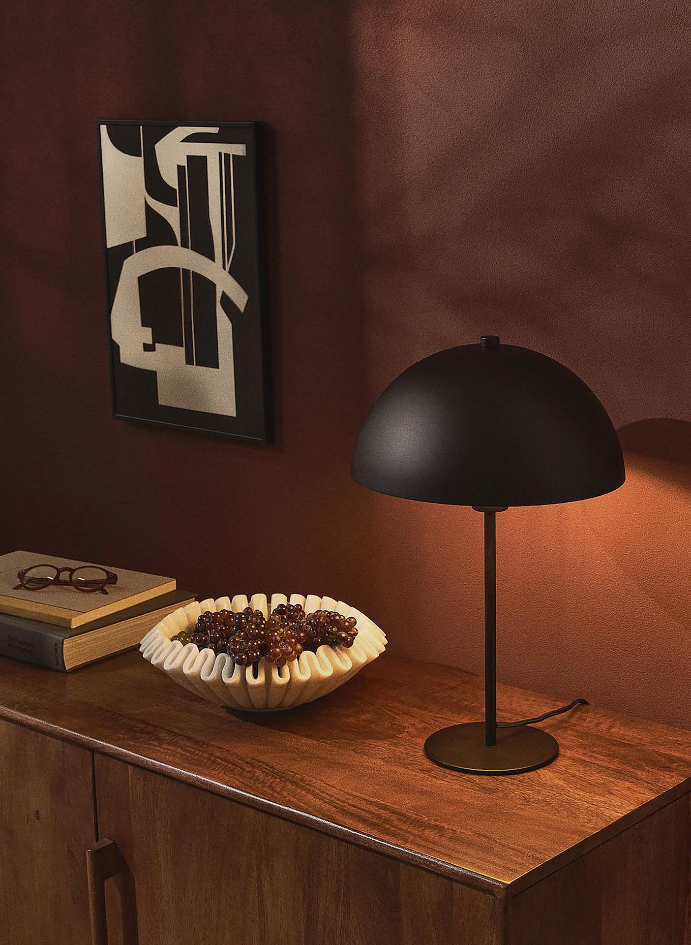 Westwing Collection Tischleuchte MATILDA: SCHWARZ