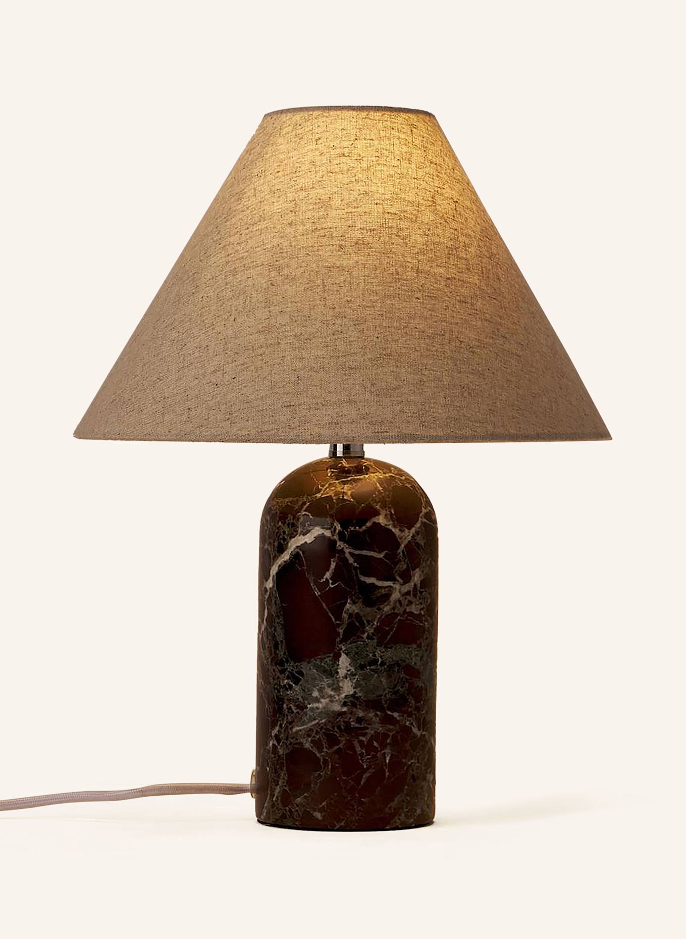 Westwing Collection Tischleuchte GIA: DUNKELROT / WEISS