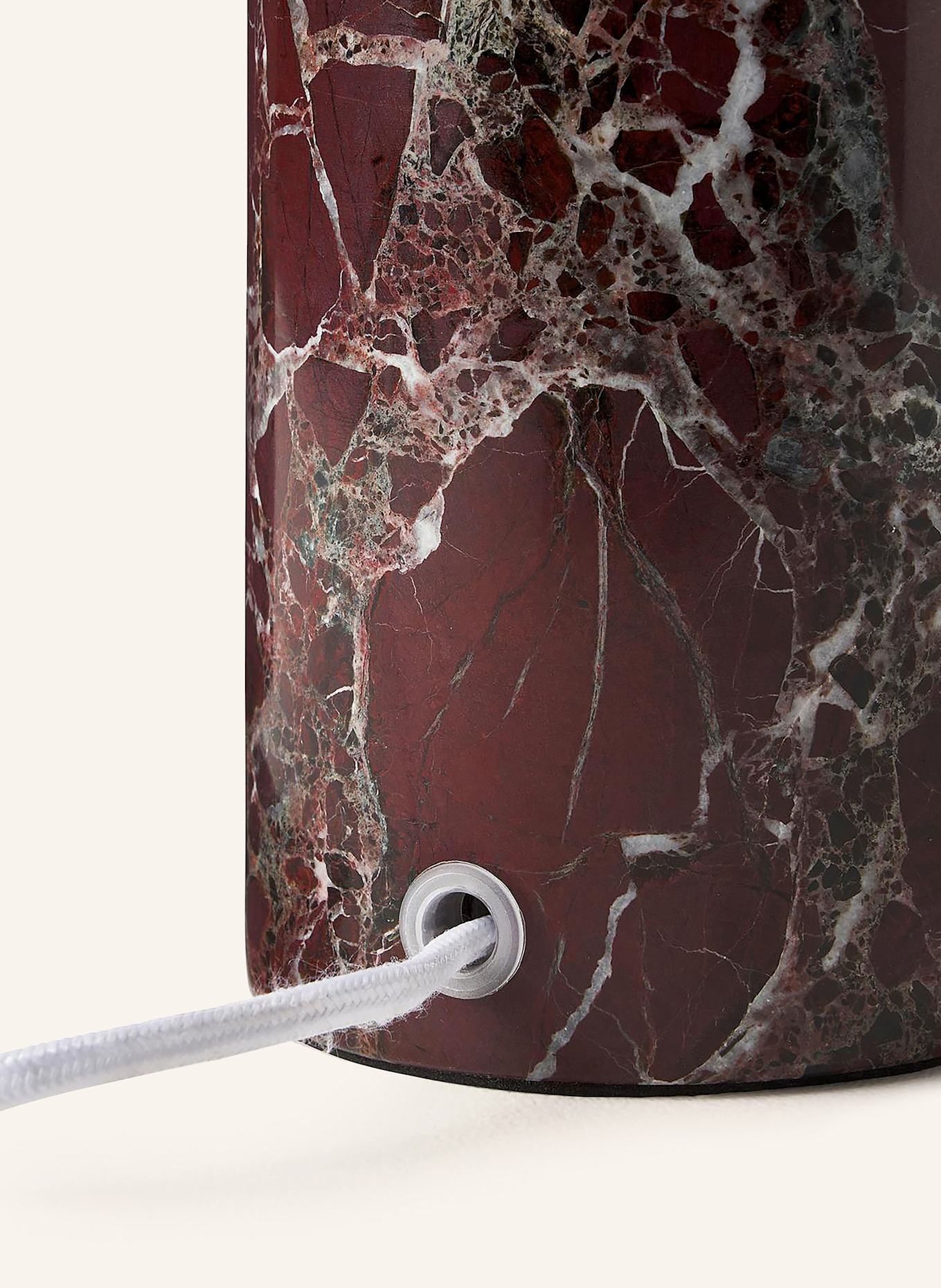 Westwing Collection Tischleuchte GIA: DUNKELROT / WEISS