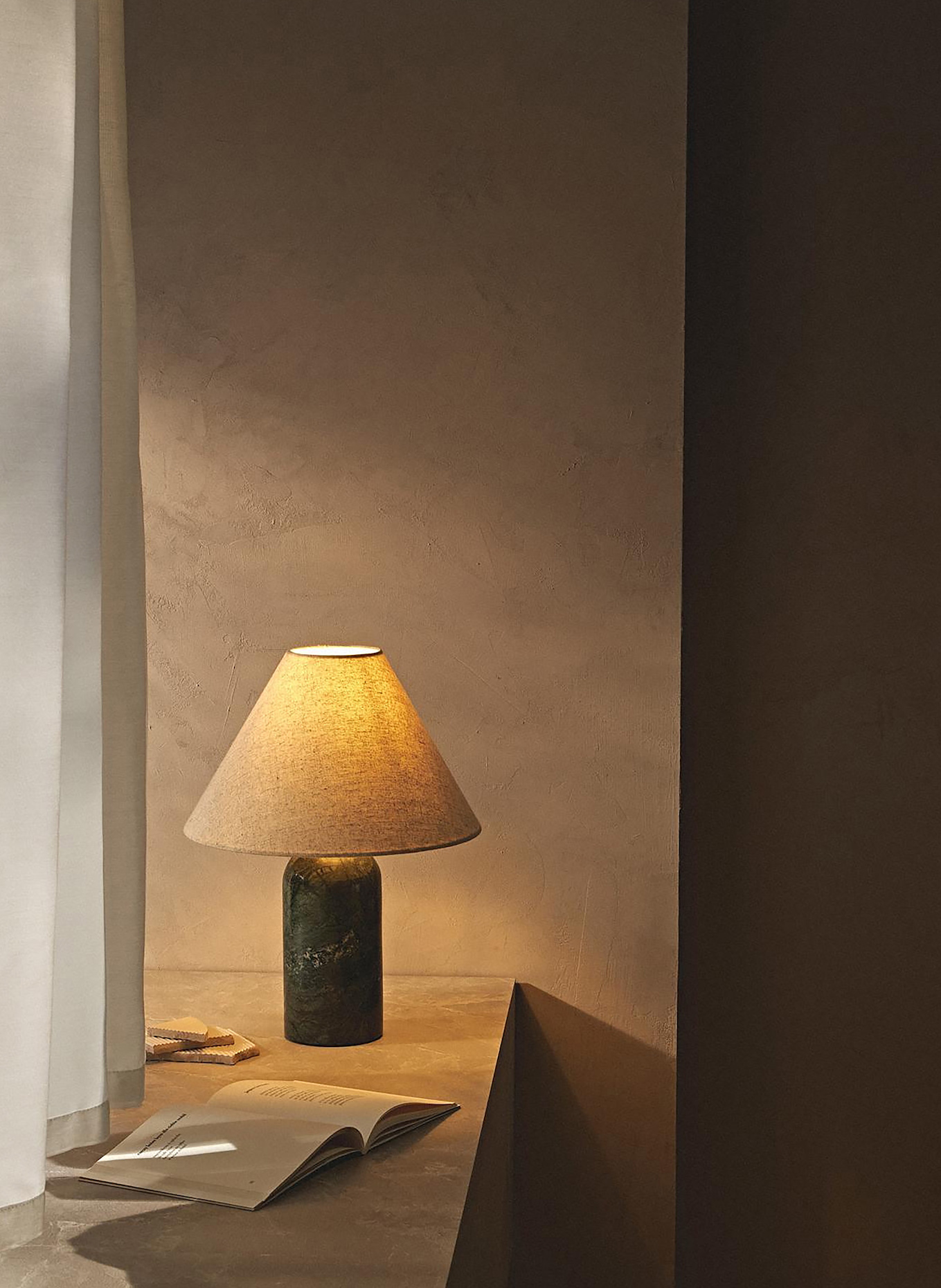 Westwing Collection Tischleuchte GIA: BEIGE / GRÜN