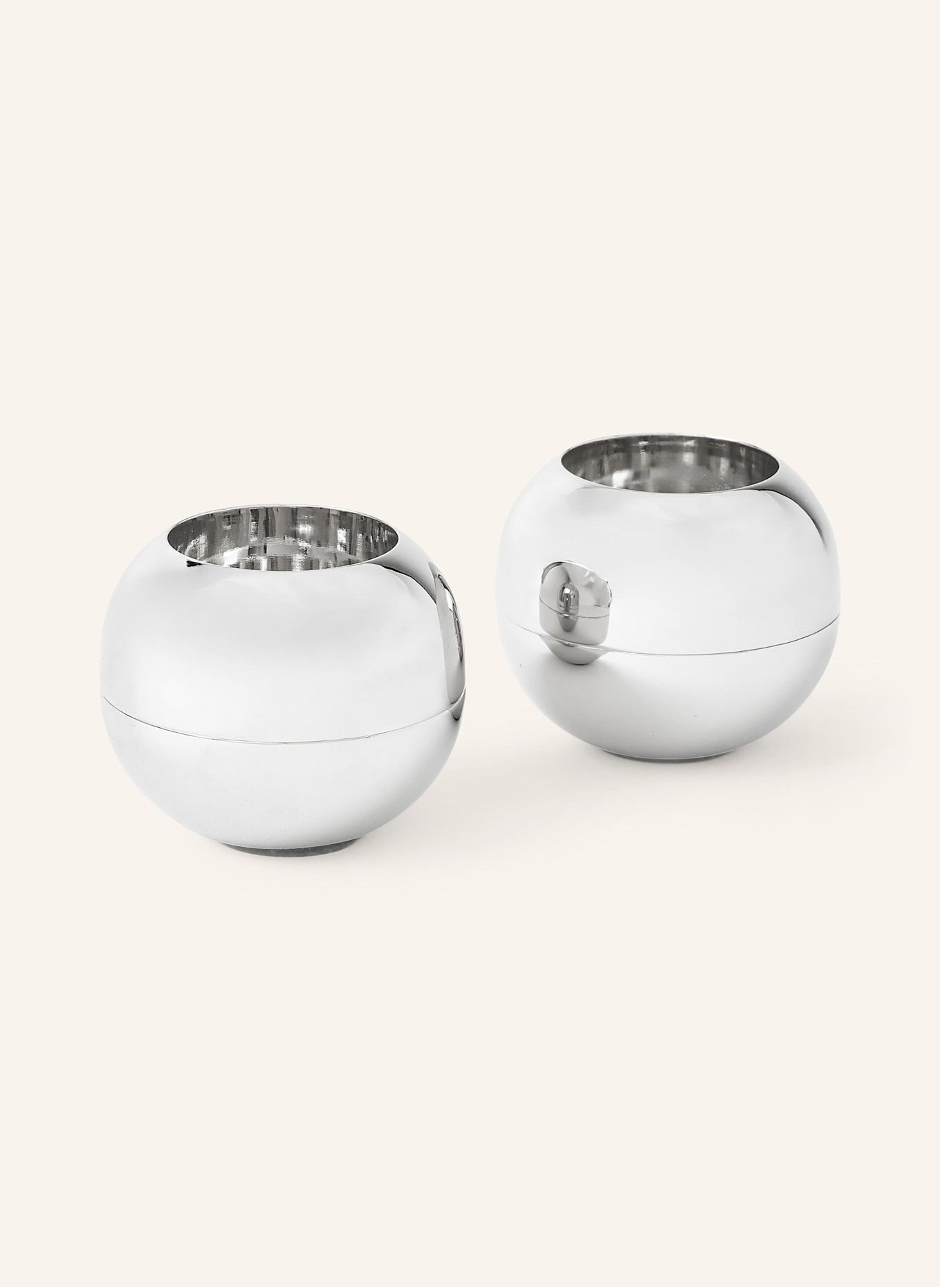 Westwing Collection 2er-Set Kerzenhalter CELONA: SILBER