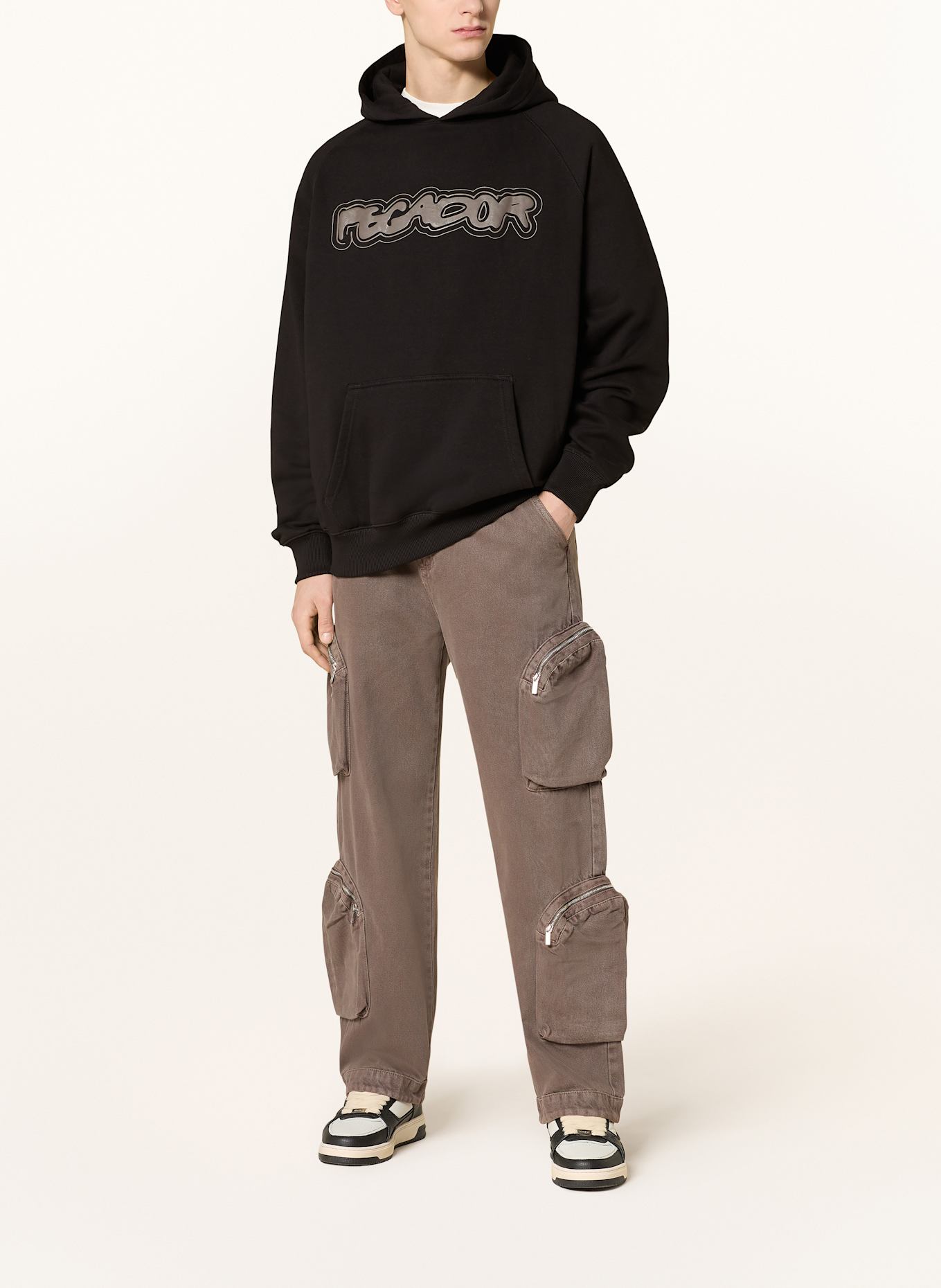 PEGADOR Jeansy bojówki YARVITE regular fit: CIEMNOBRĄZOWY