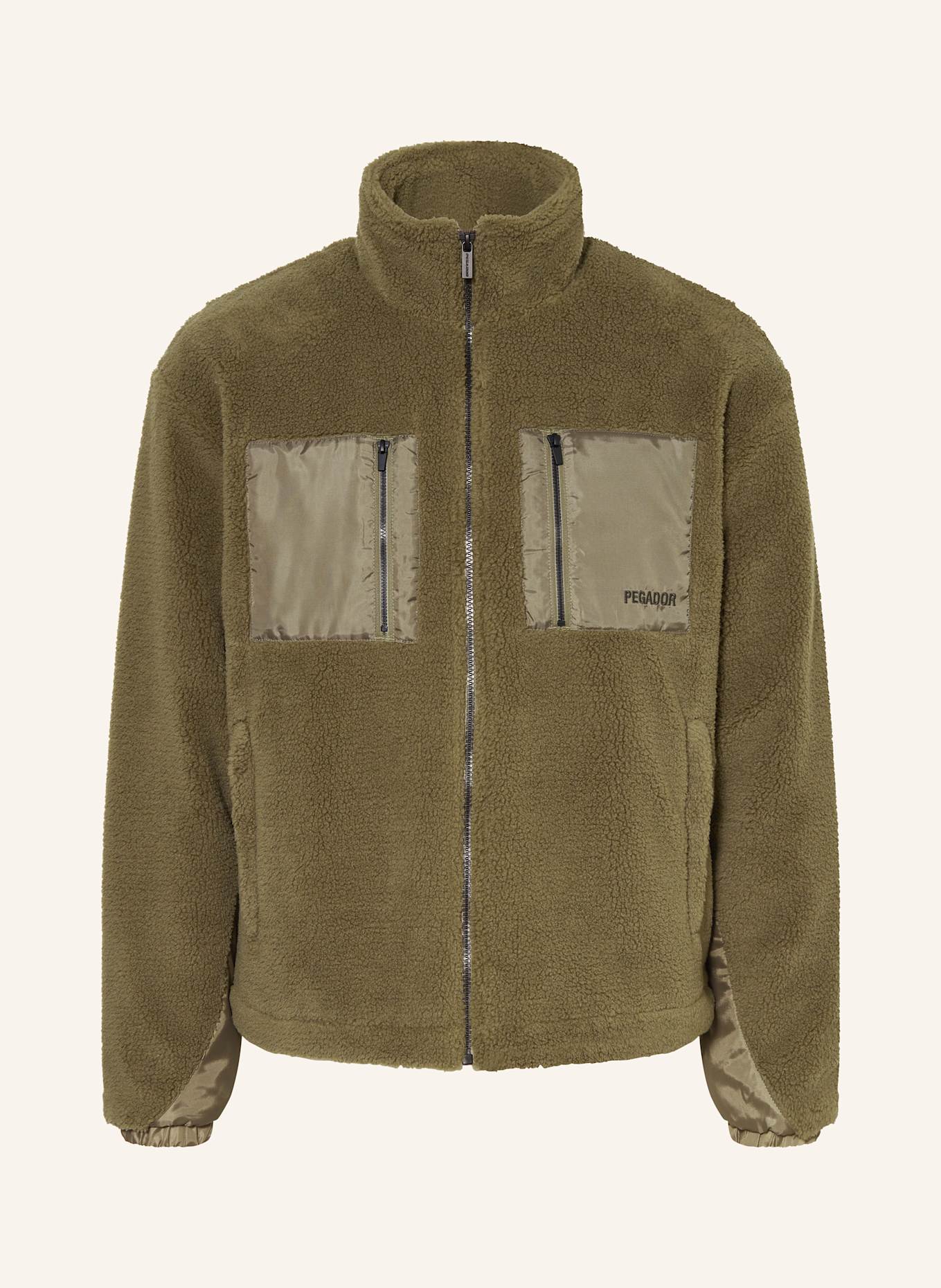 PEGADOR Plyšová bunda ARCHER: OLIVOVÁ