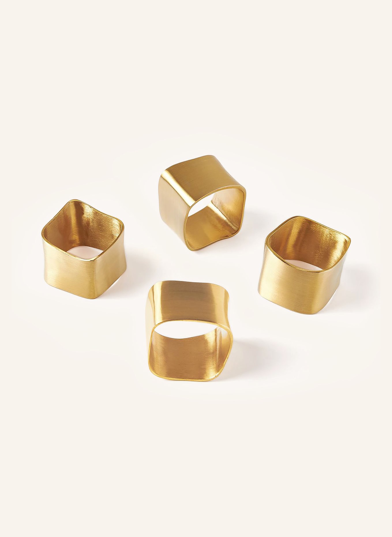 Westwing Collection 4er-Set Serviettenringe CUFF: GOLD