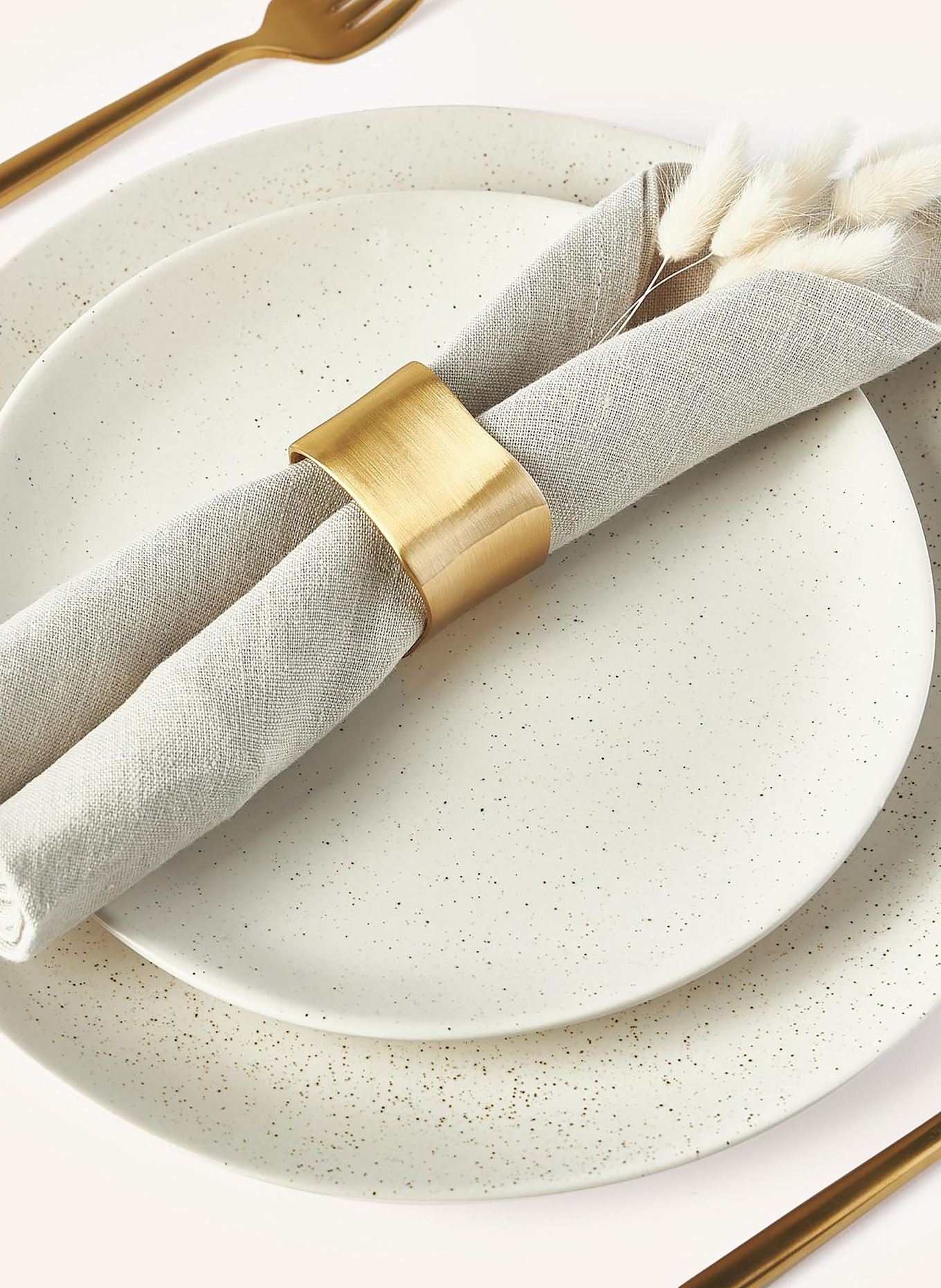 Westwing Collection 4er-Set Serviettenringe CUFF: GOLD