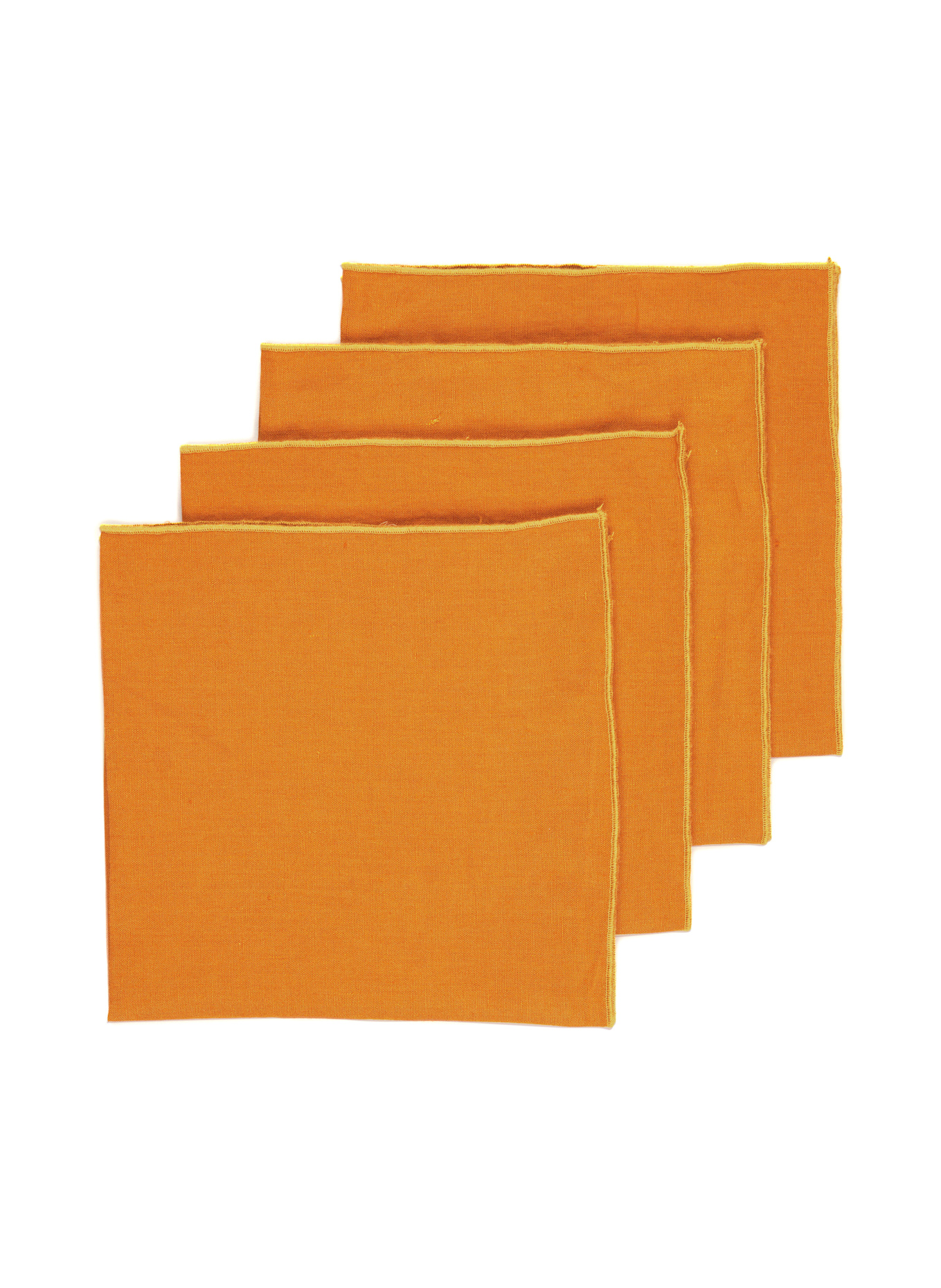 Westwing Collection Serwetki tkaninowe KENNEDY z lnu, zestaw 4 szt.: POMARAŃCZOWY