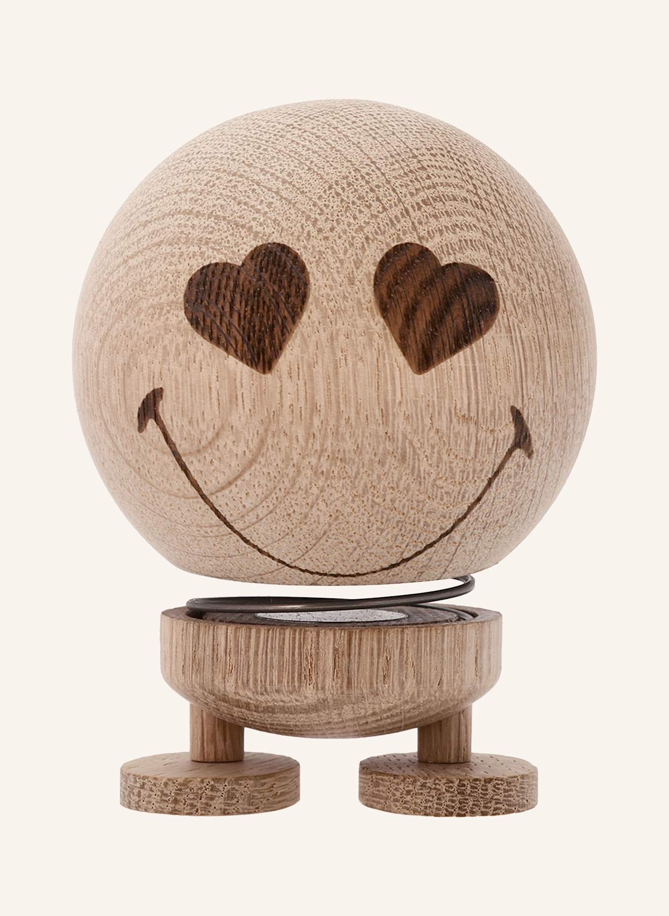 Hoptimist Dekofigur SMILEY LOVE MEDIUM: HELLBRAUN