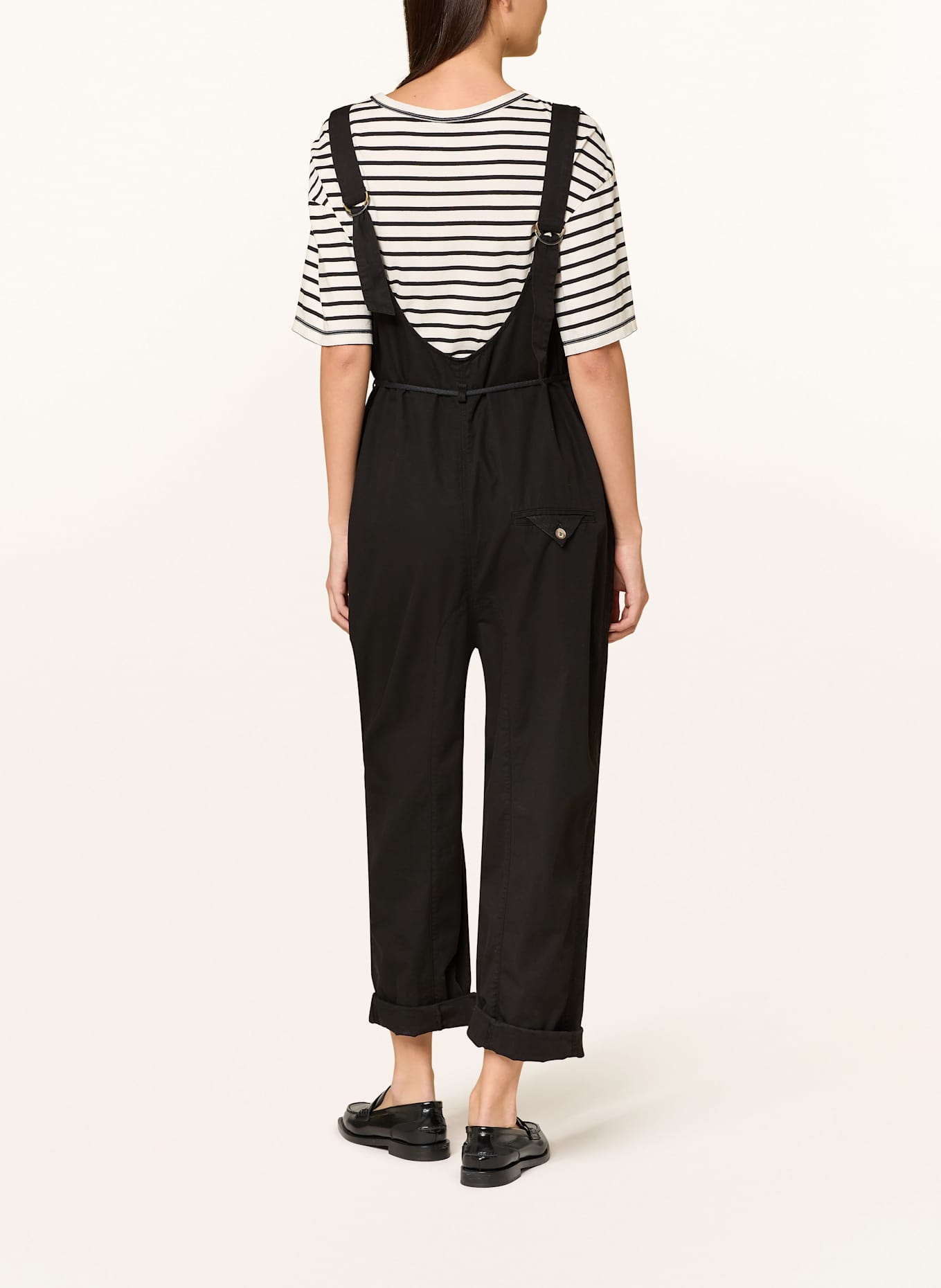 10DAYS Jumpsuit with linen: BLACK
