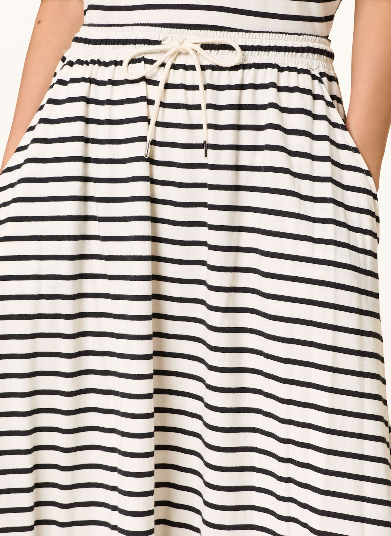 10DAYS Jerseyrock: SCHWARZ / ECRU