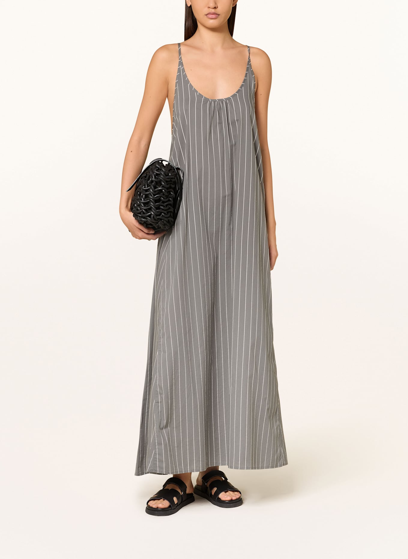 10DAYS Kleid: GRAU / WEISS