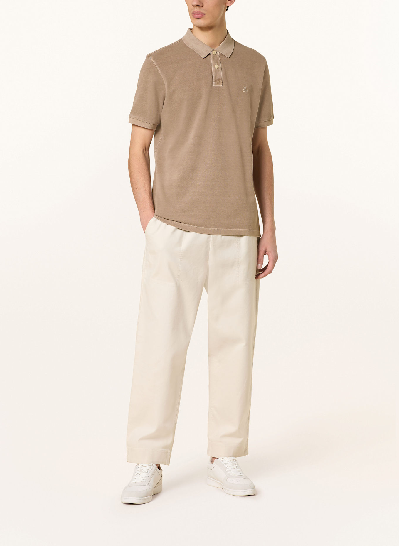 Marc O'Polo Koszulka polo z piki regular fit: JASNOBRĄZOWY