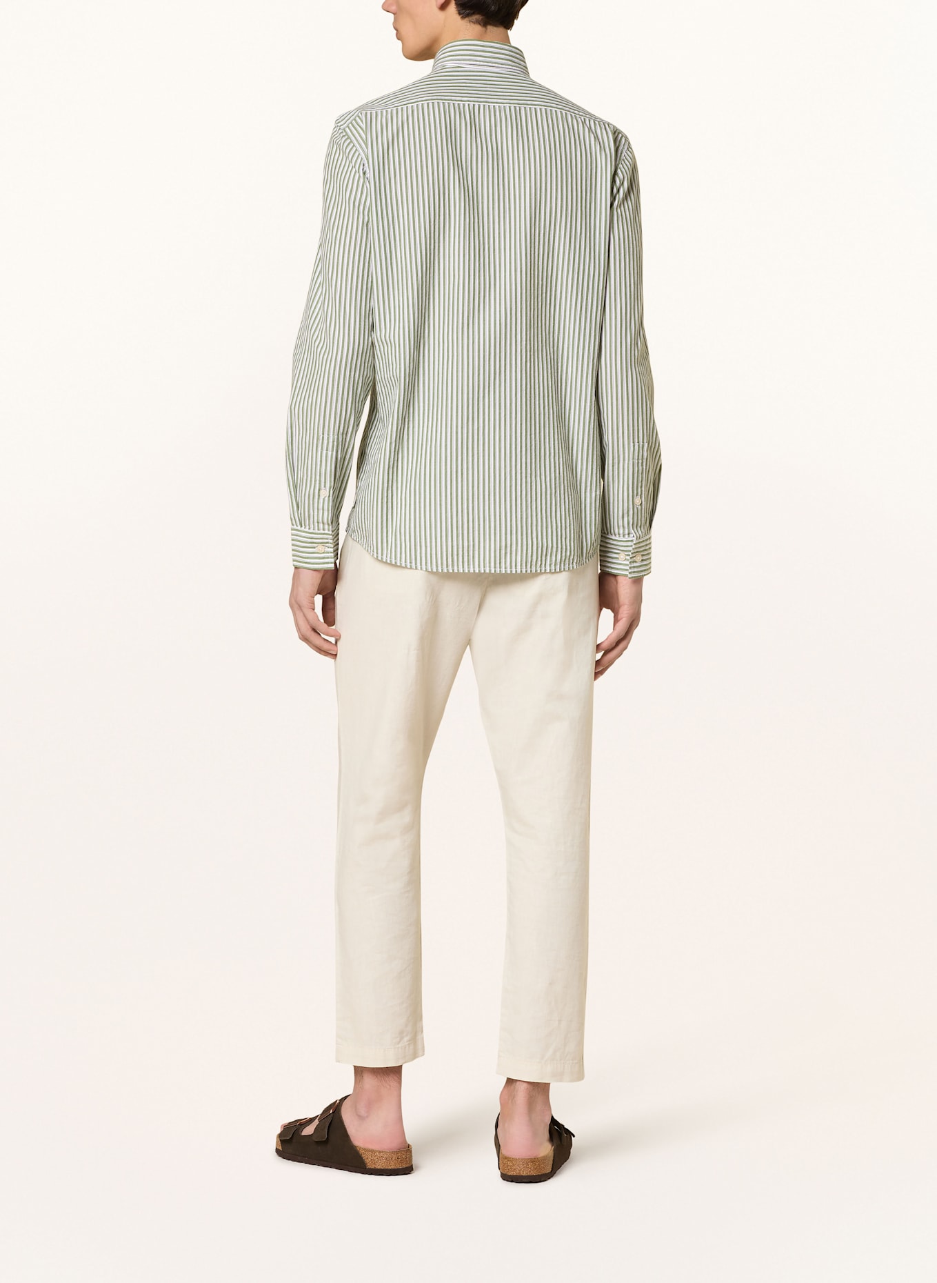 Marc O'Polo Hemd Shaped Fit: ECRU / GRÜN