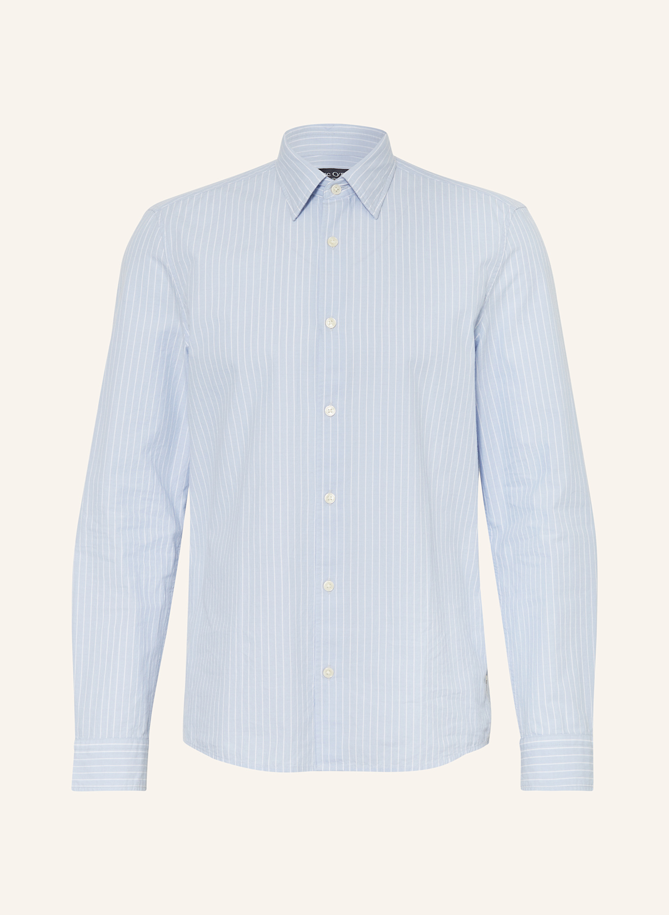 Marc O'Polo Hemd Shaped Fit: HELLBLAU / WEISS