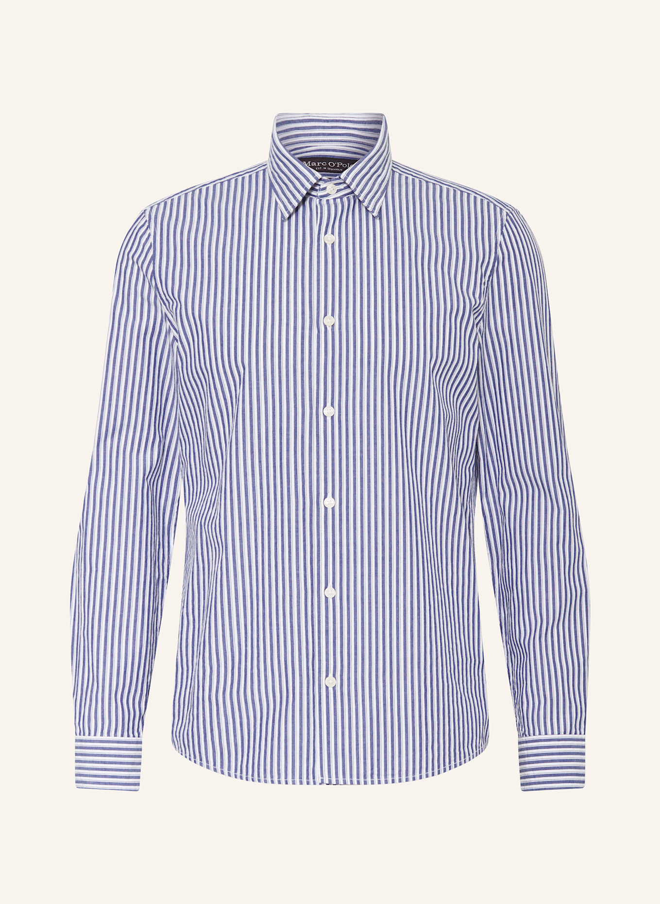 Marc O'Polo Hemd Shaped Fit: ECRU / BLAU