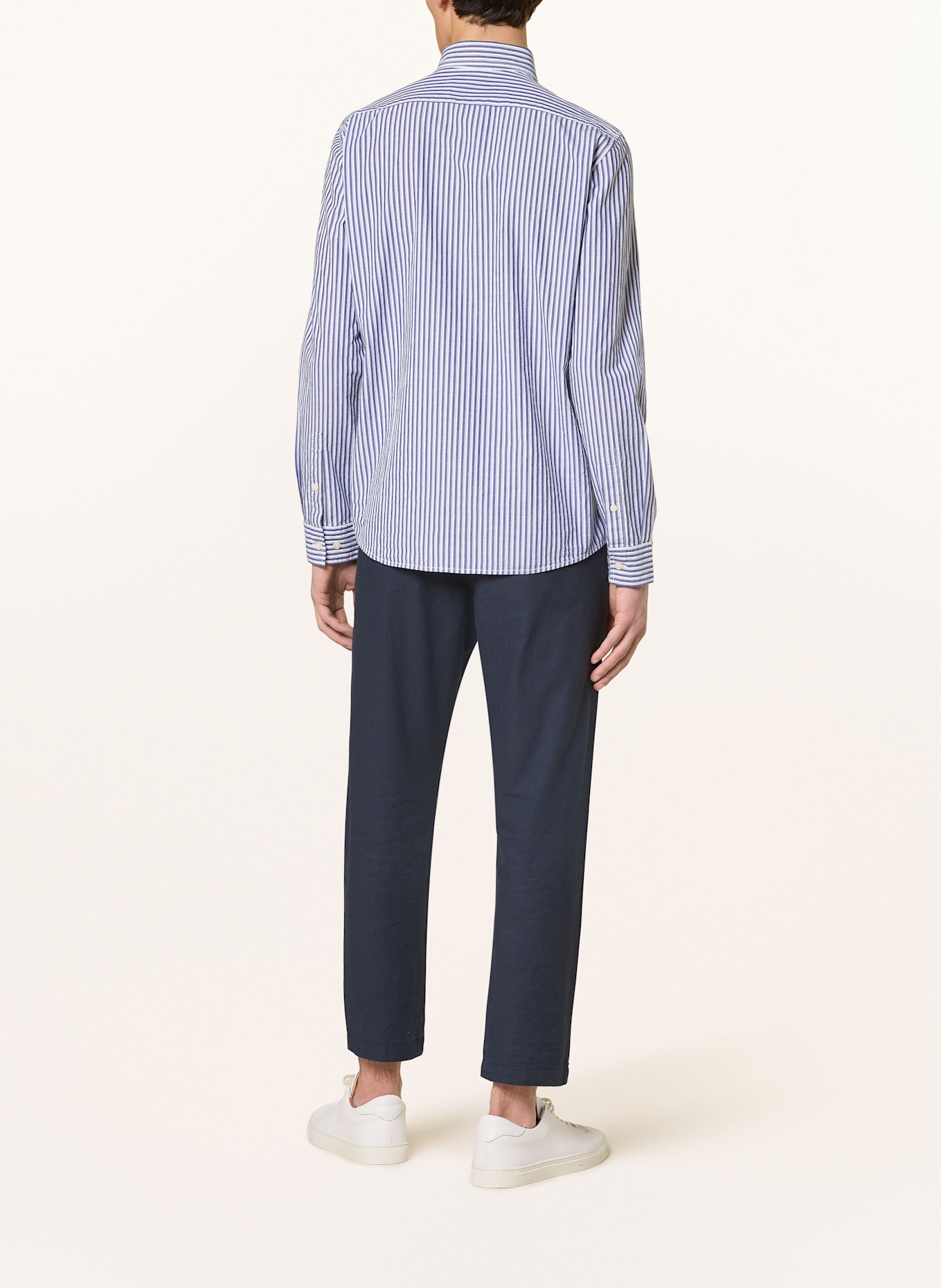 Marc O'Polo Hemd Shaped Fit: ECRU / BLAU