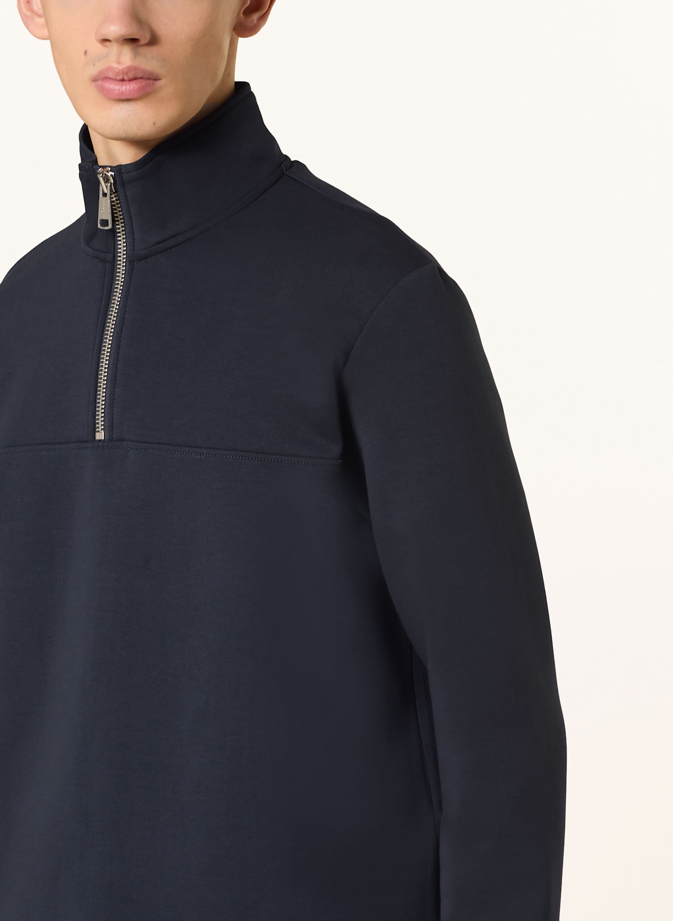 Marc O'Polo Bluza dresowa typu troyer: GRANATOWY