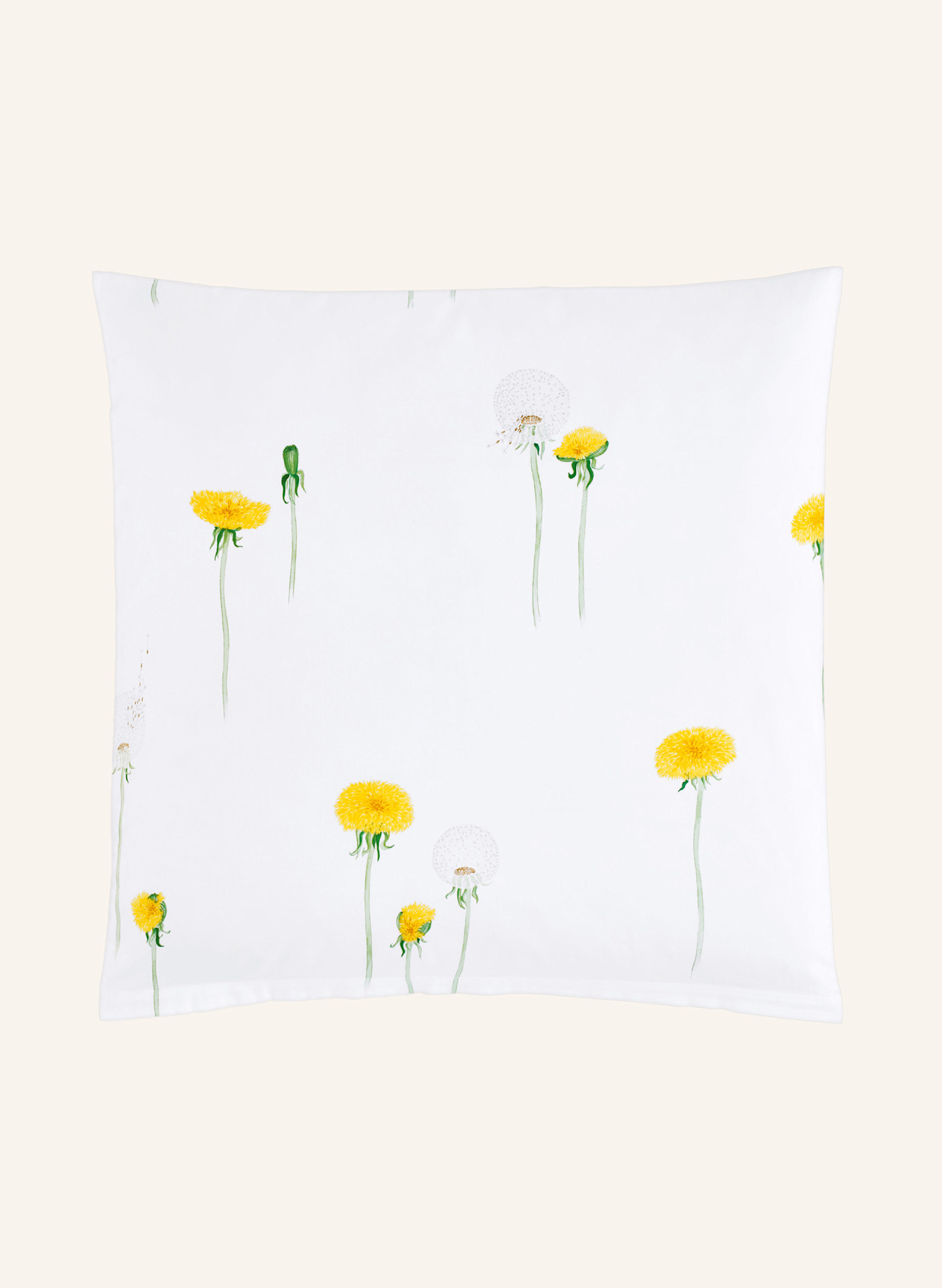 Christian Fischbacher Bettwäsche PUSTEBLUME: WEISS / GELB / HELLGRÜN